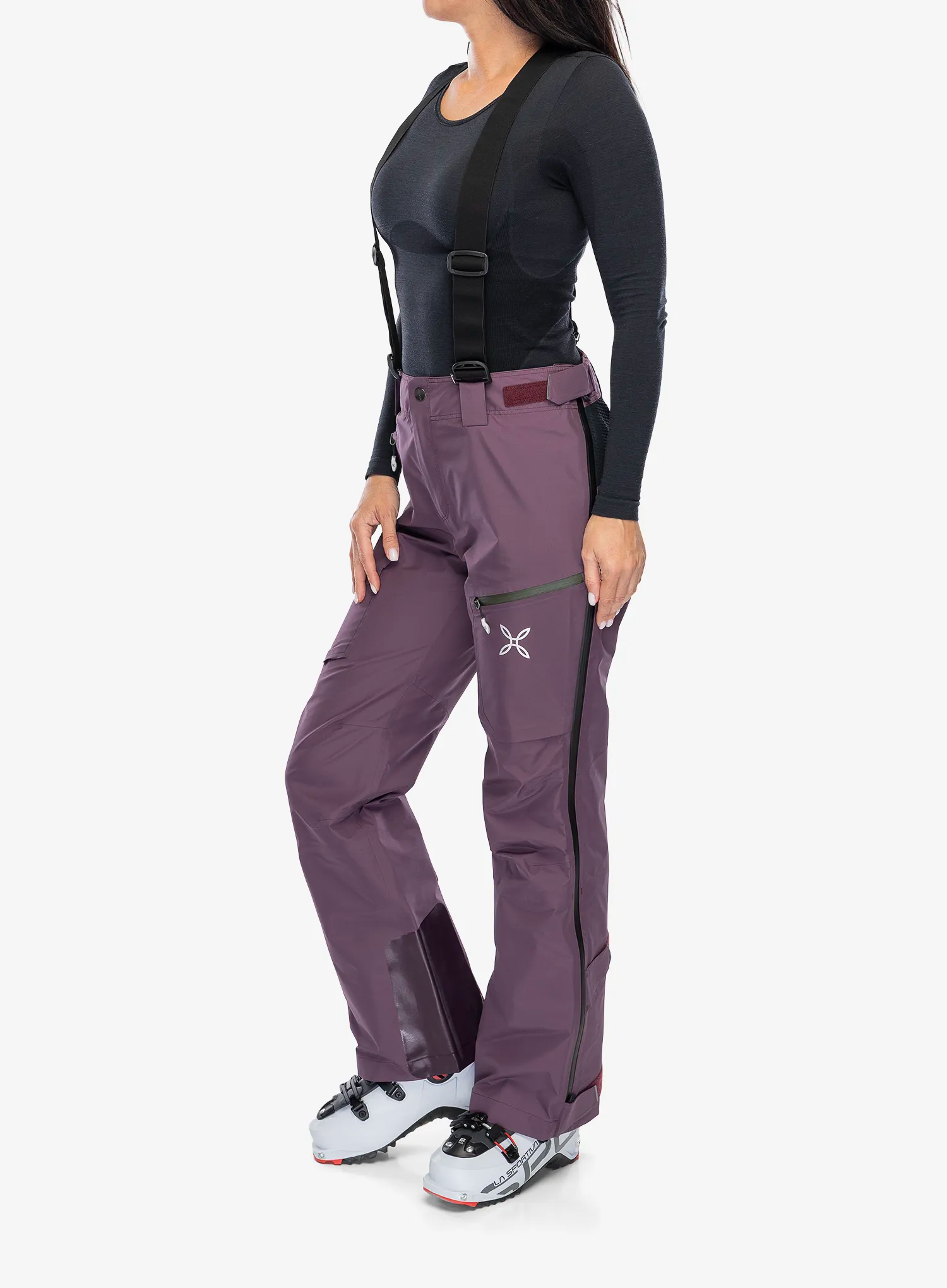 Ženske GORE-TEX hlače Montura Cliff Cover Pants - wine red/sage green