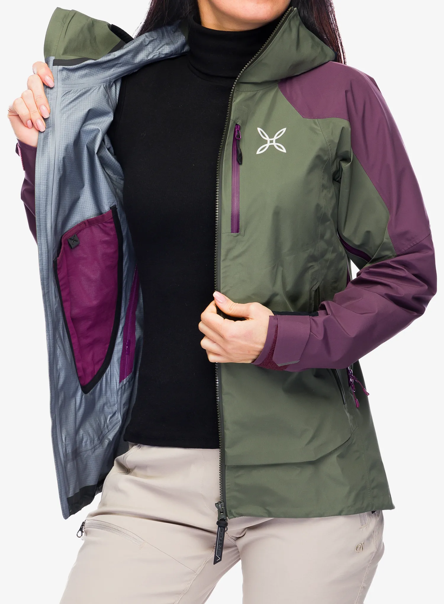 Ženske GORE-TEX jakna Montura Cliff Jacket - sage green/wine red
