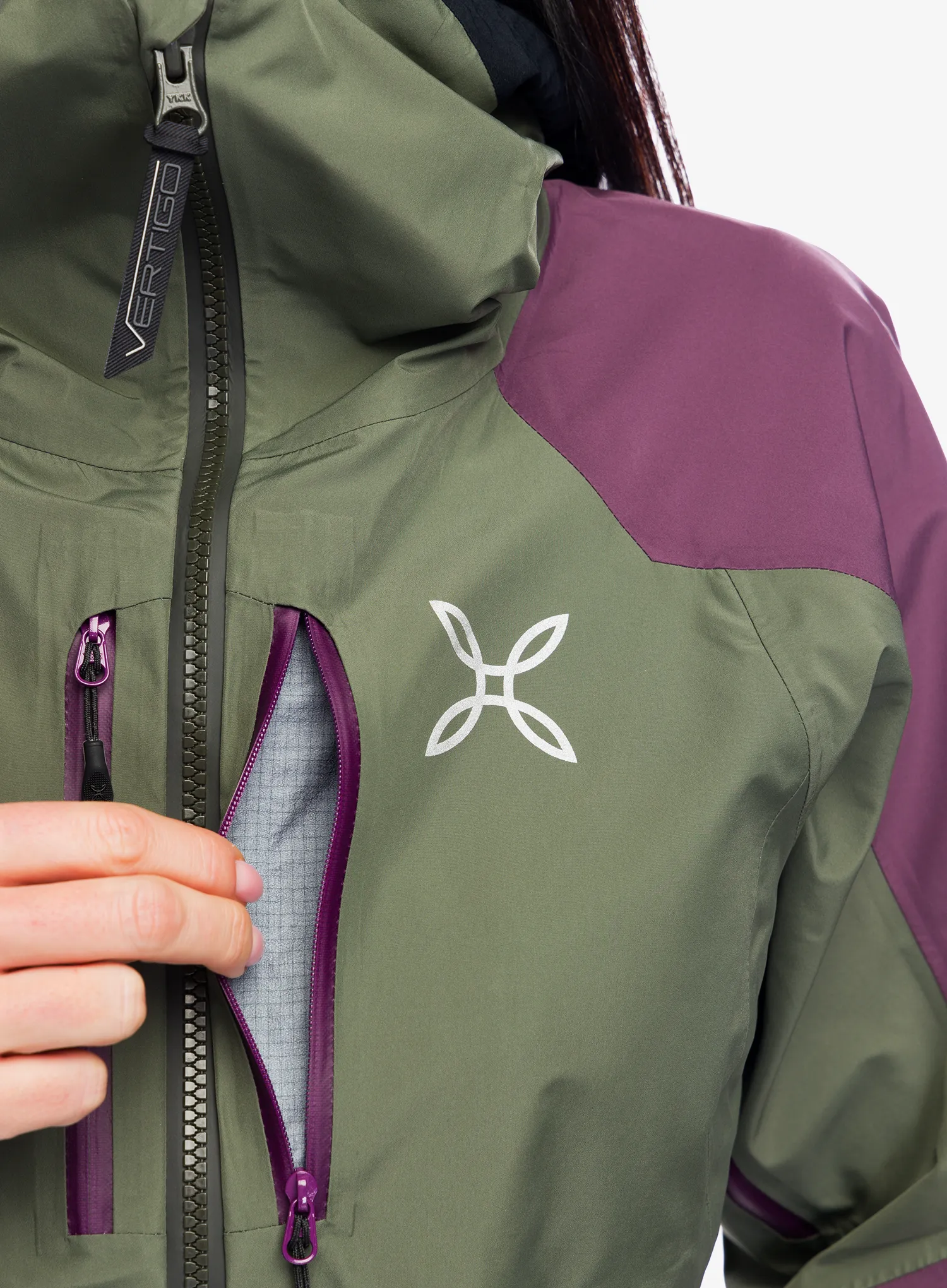 Ženske GORE-TEX jakna Montura Cliff Jacket - sage green/wine red