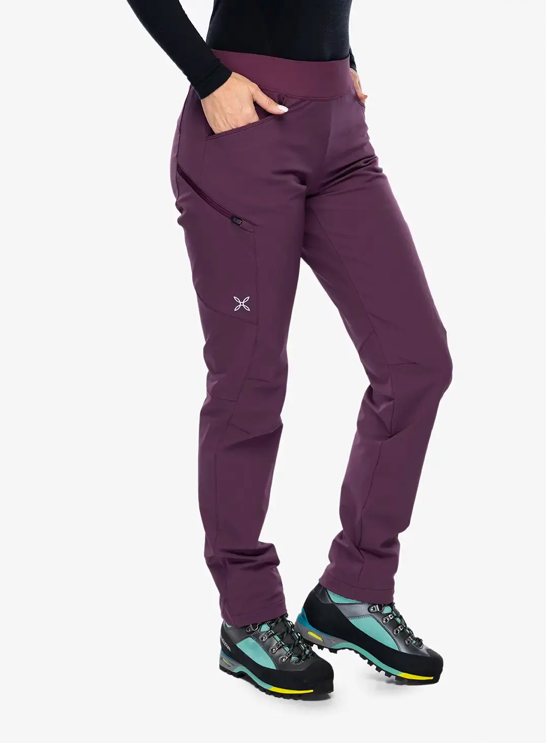 Ženske pohodniške hlače Montura Dolomiti 2 Pants - wine red