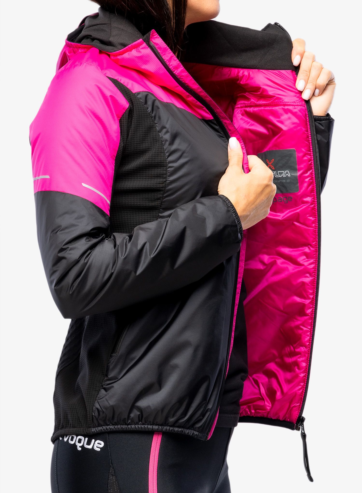 Ženska hibridna jakna Montura Escape Hybrid Jacket - black/intense violet