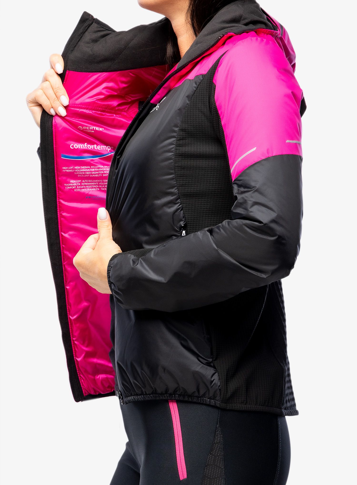 Ženska hibridna jakna Montura Escape Hybrid Jacket - black/intense violet
