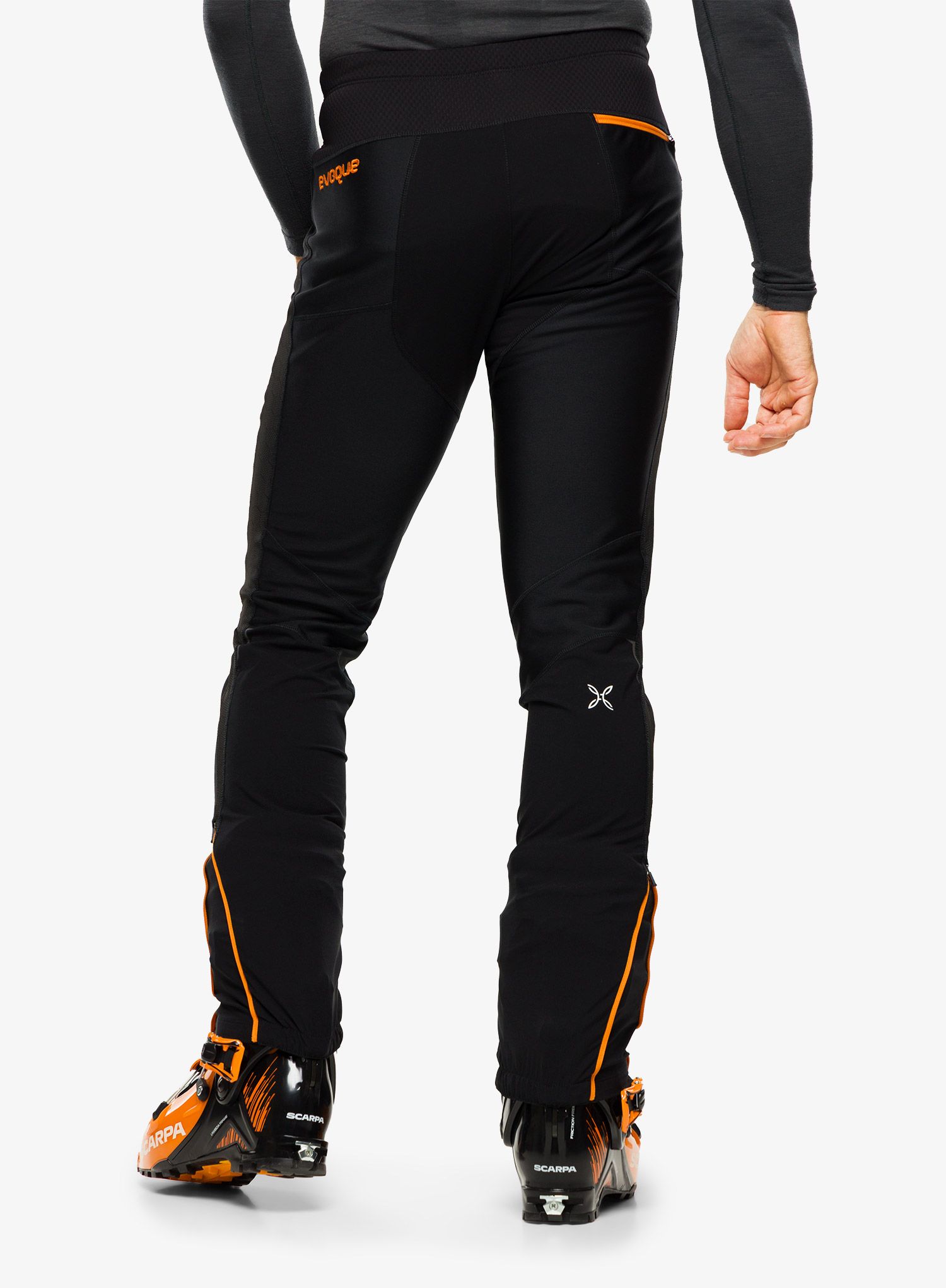 Hlače za turno smučanje Montura Evoque 2 Pants - black/mandarine