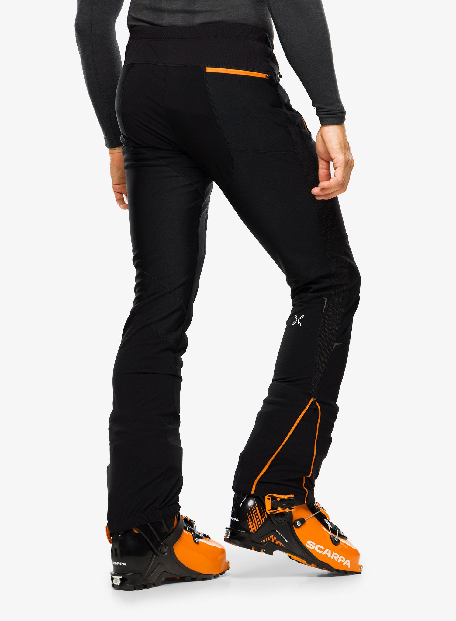 Hlače za turno smučanje Montura Evoque 2 Pants - black/mandarine