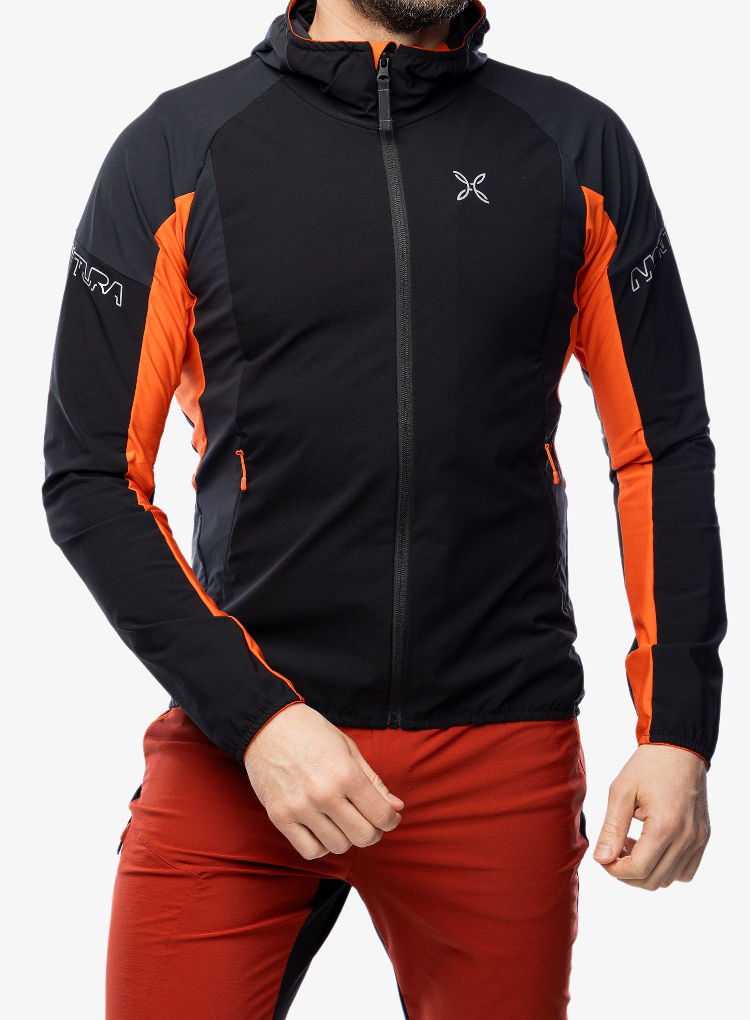 Vetrovka Montura Flash Sky Jacket - black/bright orange