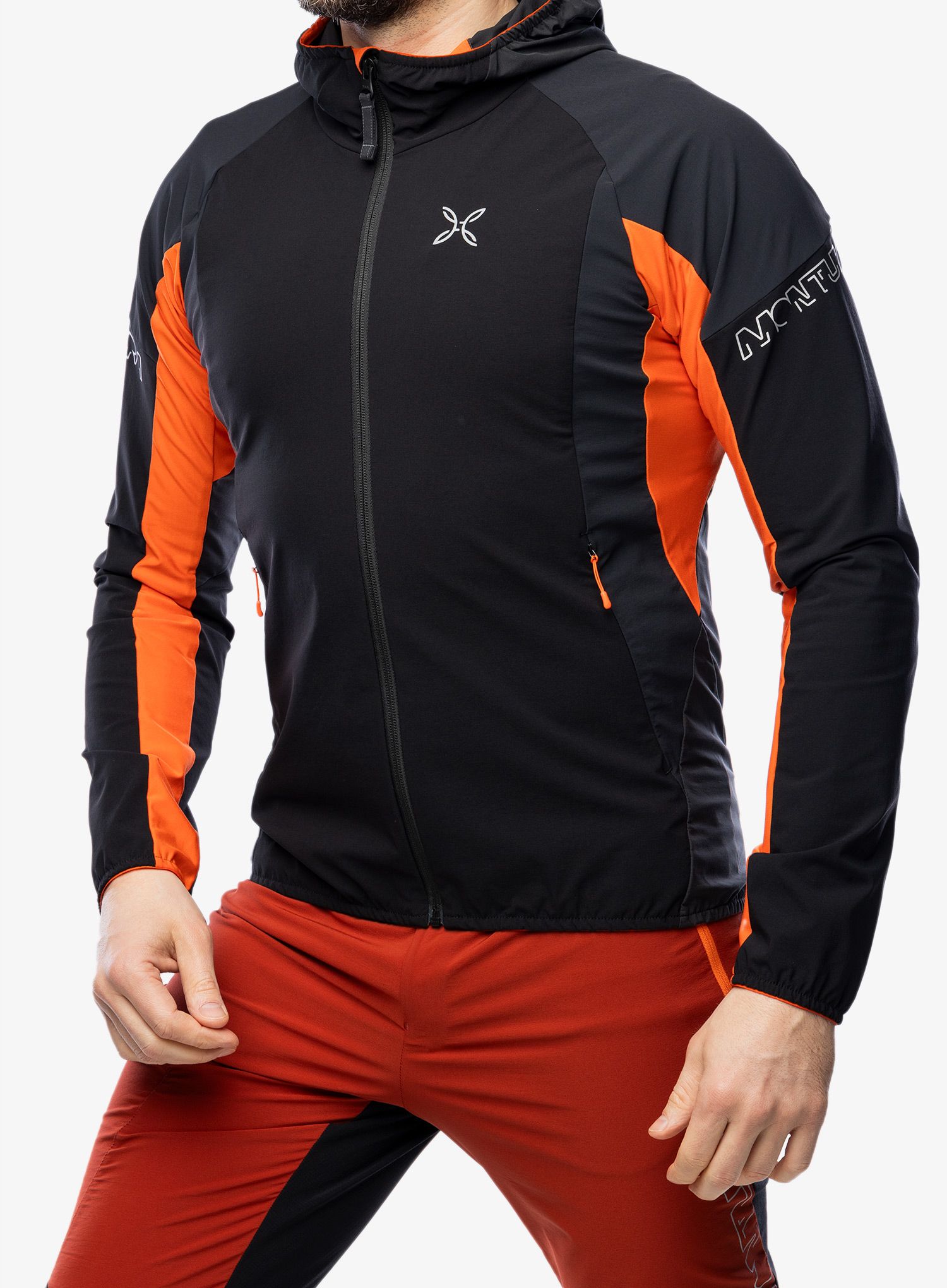 Vetrovka Montura Flash Sky Jacket - black/bright orange