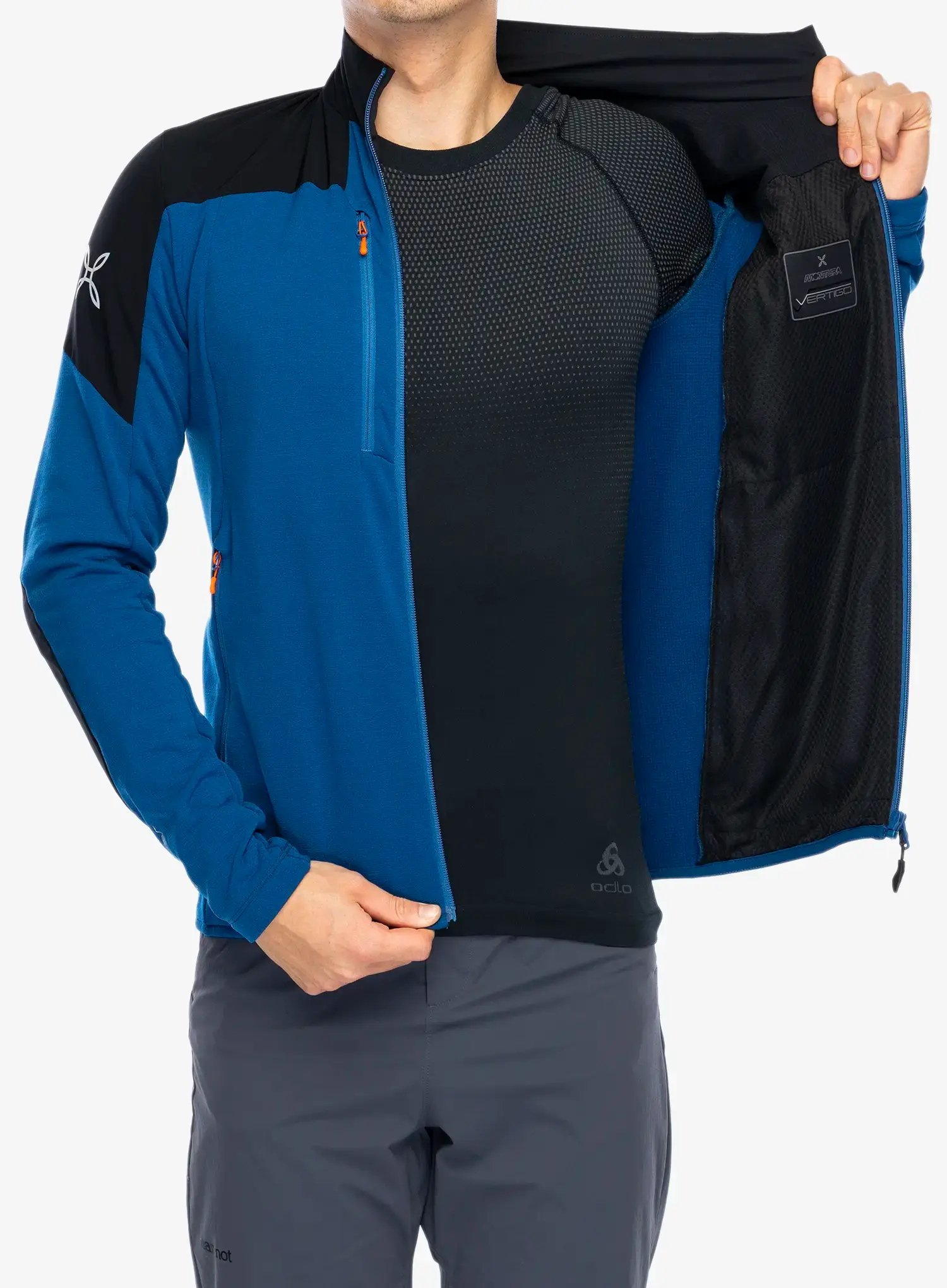 Jopica na zadrgo Montura Force Maglia - deep blue/orange