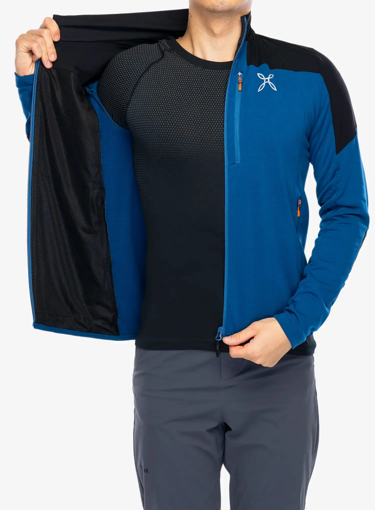 Jopica na zadrgo Montura Force Maglia - deep blue/orange