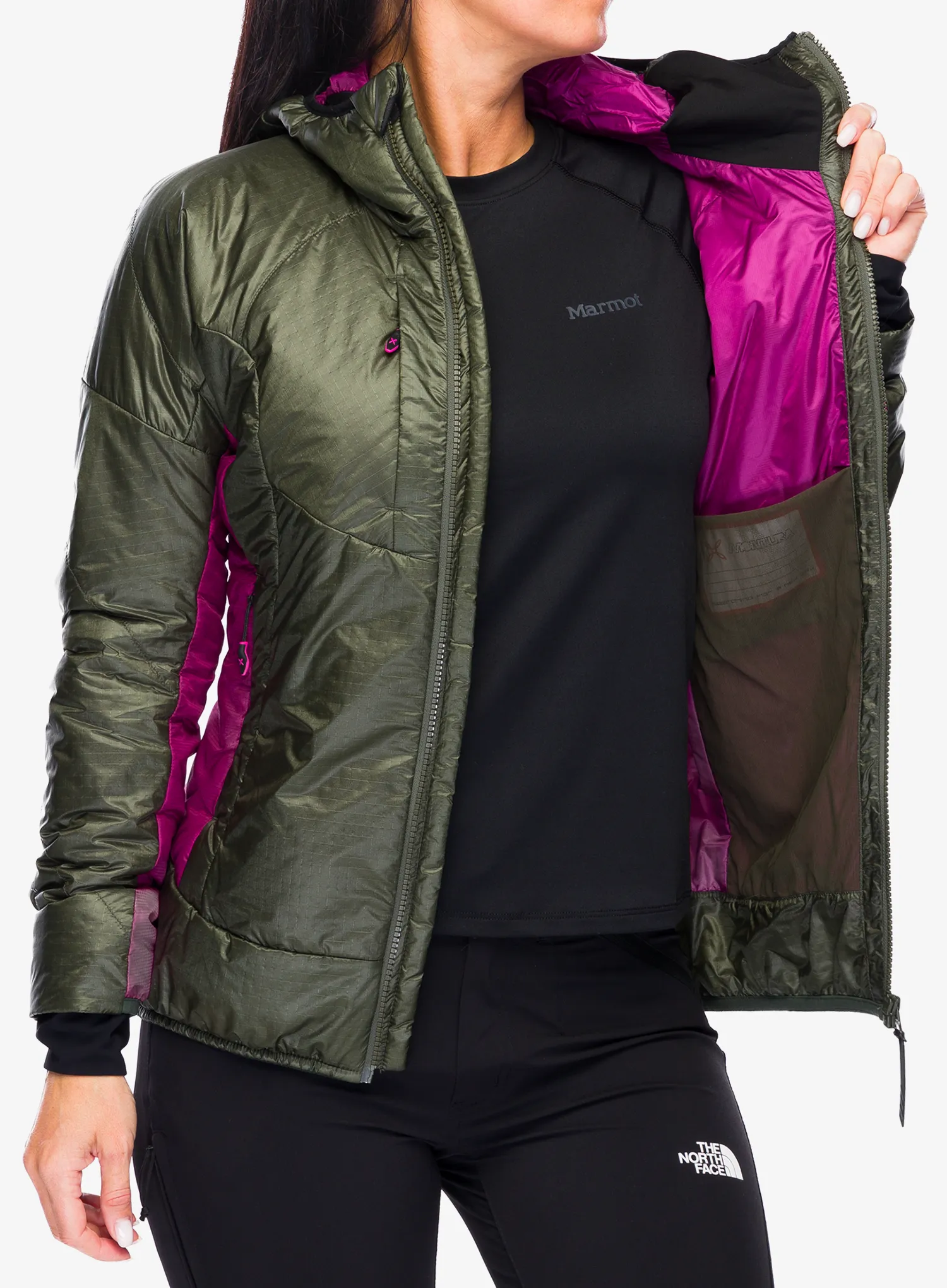 Ženska sintetična jakna Montura Force Primaloft Jacket - sage green/wine red