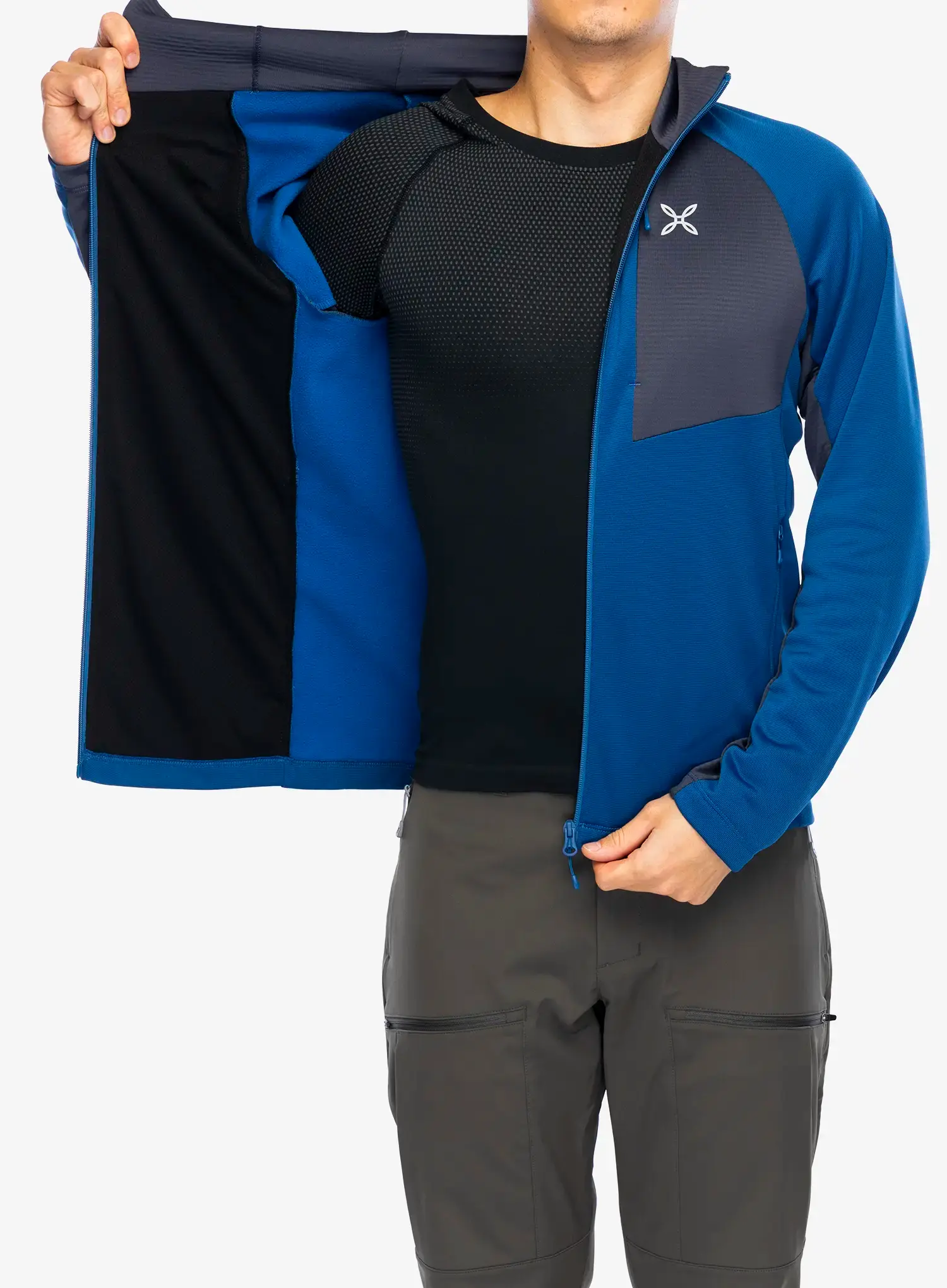 Flis Montura Groove Maglia - deep blue/graphite blue