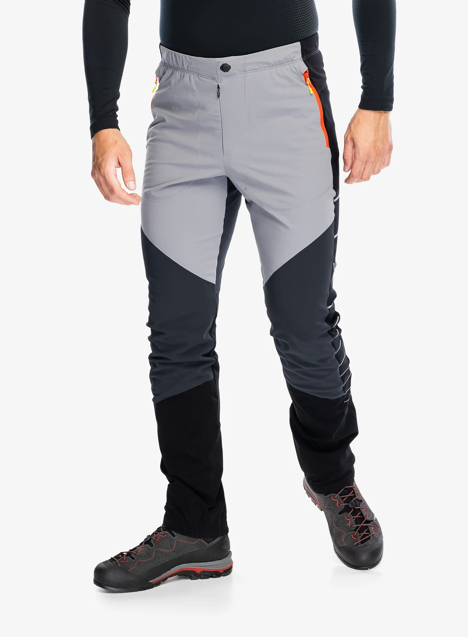 Pohodniške hlače Montura Inox Pants - mid grey/orange
