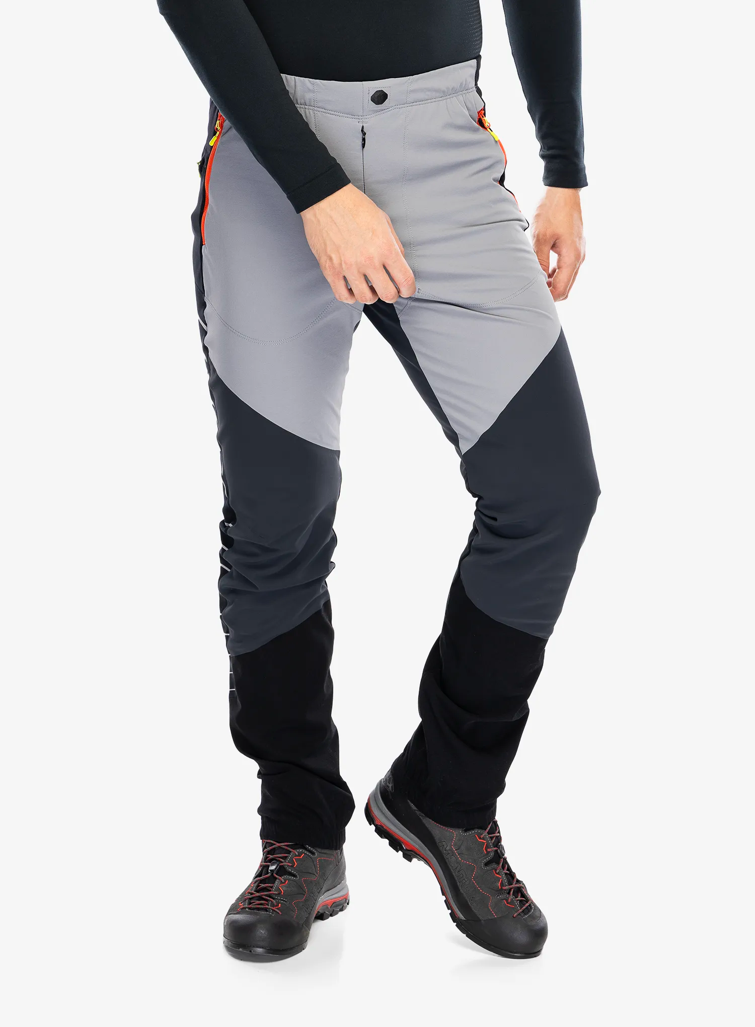 Pohodniške hlače Montura Inox Pants - mid grey/orange