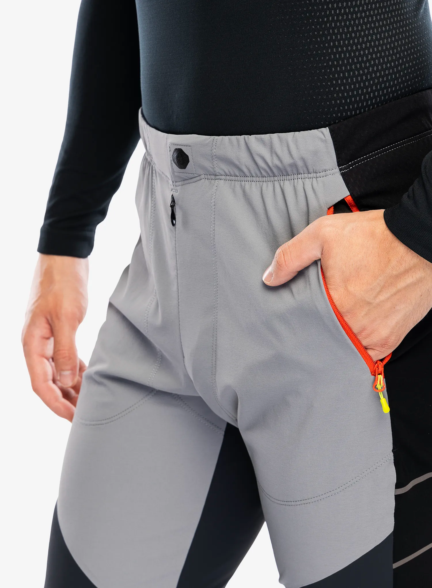 Pohodniške hlače Montura Inox Pants - mid grey/orange