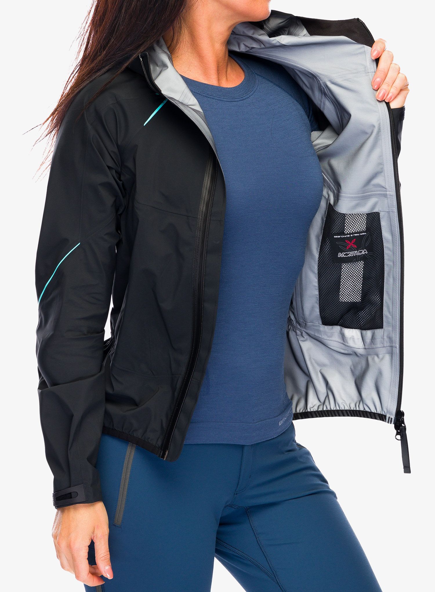 Ženska hardshell jakna Montura Magic 2.0 Jacket - black/light blue