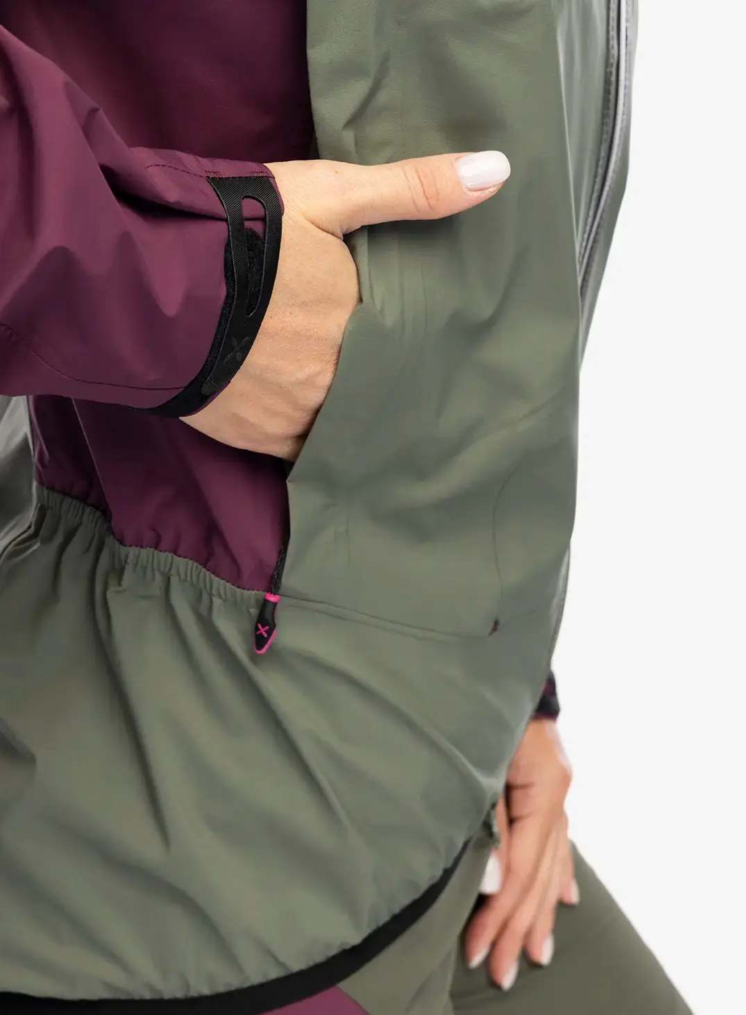 Ženska hardshell jakna Montura Magic 2.0 Jacket - sage green/wine red