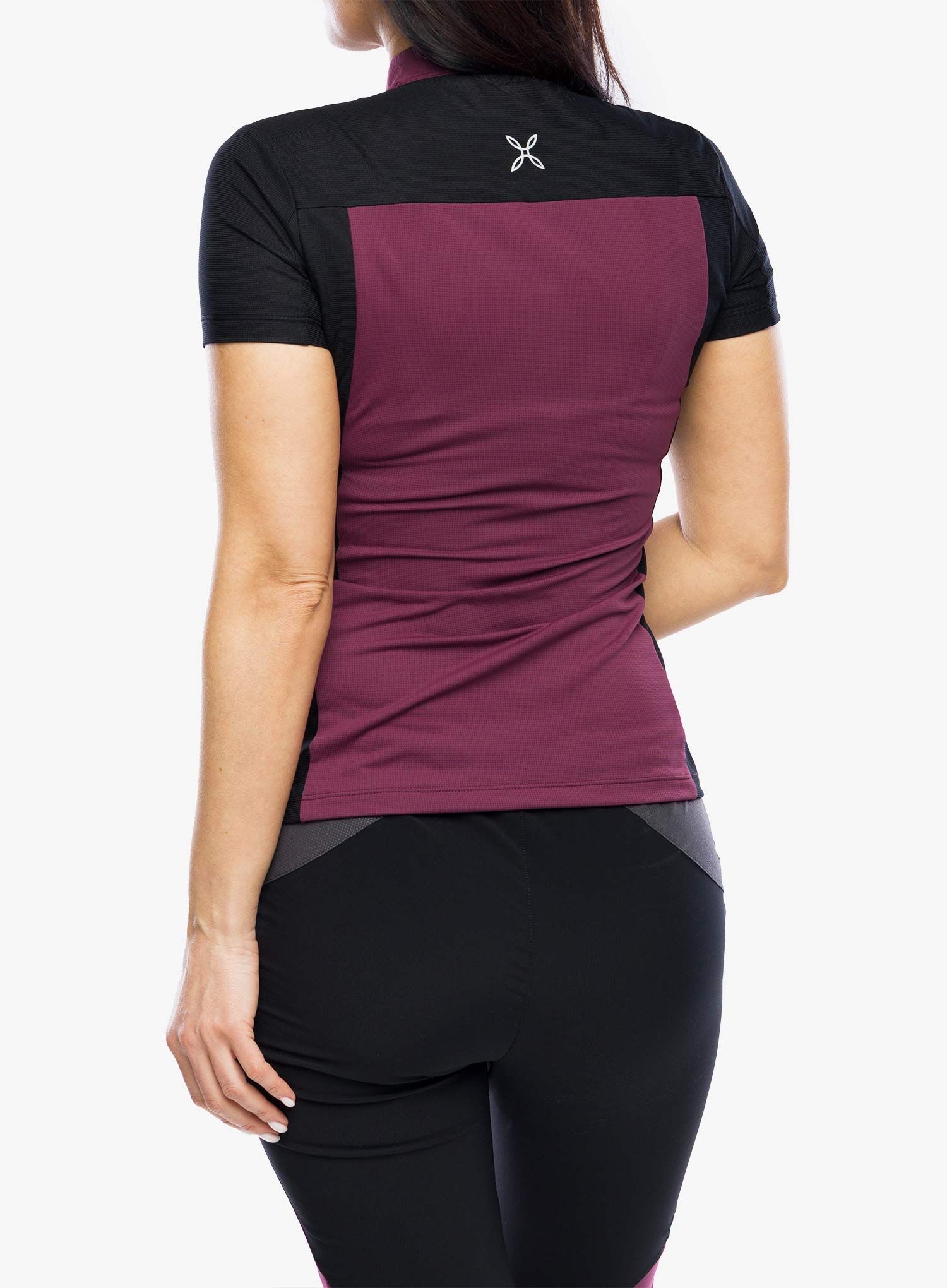 Ženska športna majica Montura Mountain 2 Zip T-Shirt - wine red