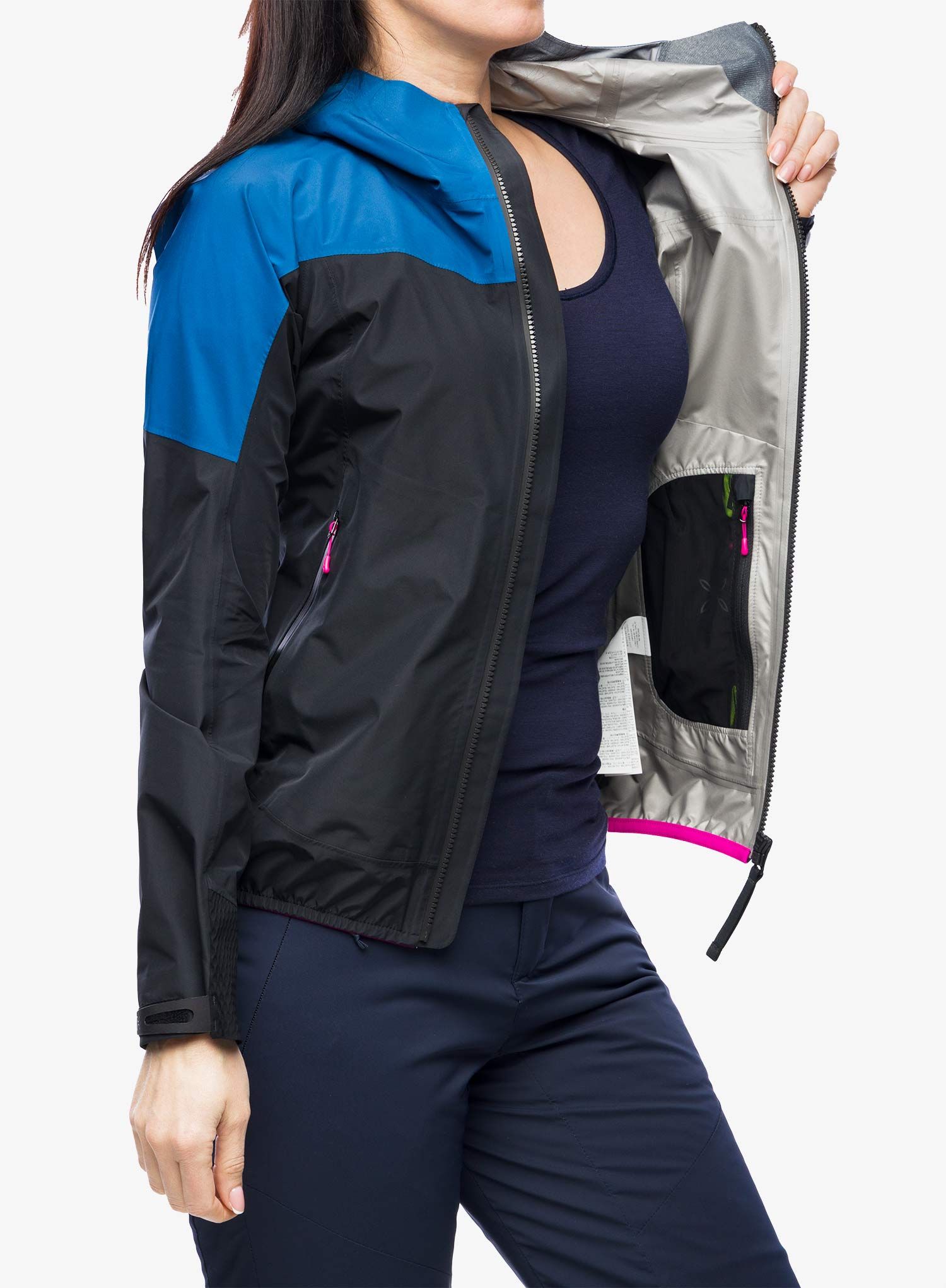 Ženska nepremočljiva jakna Montura Pac Mind Jacket - deep blue/black