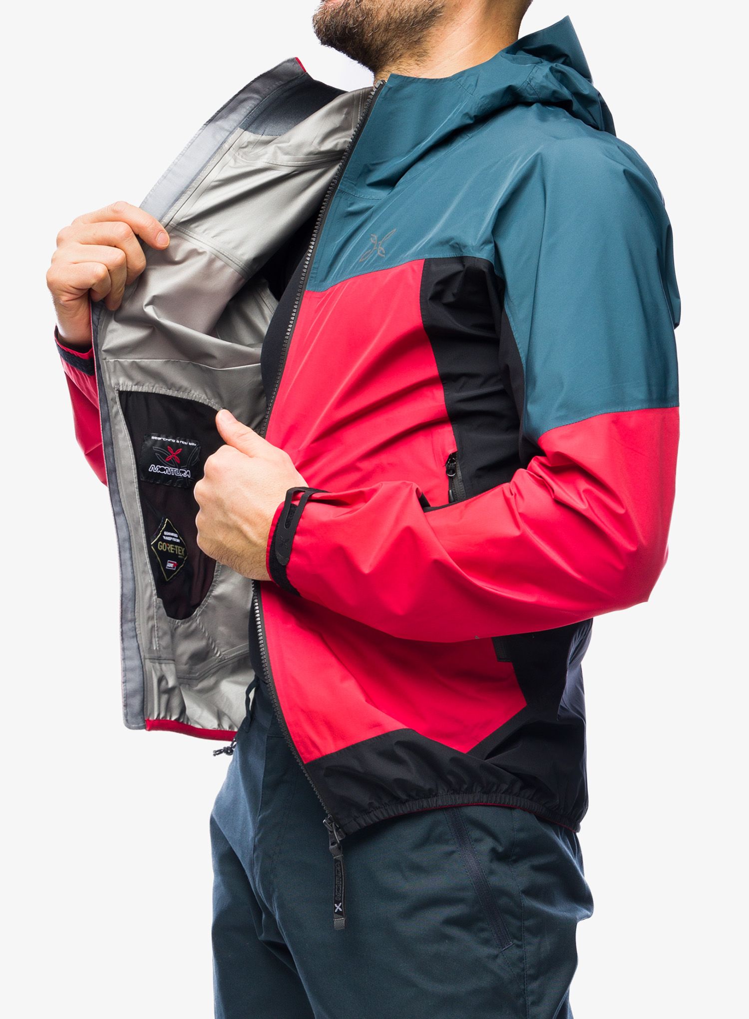 Nepremočljiva jakna Montura Pac Mind Jacket - red/powder blue