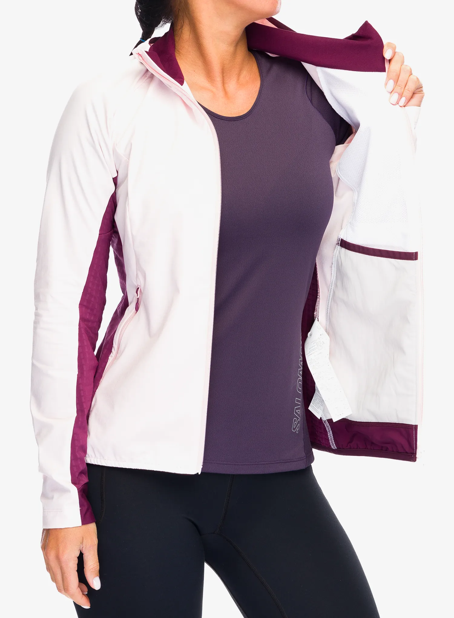 Ženska tekaška jopica Montura Peak Jacket - light rose/wine red