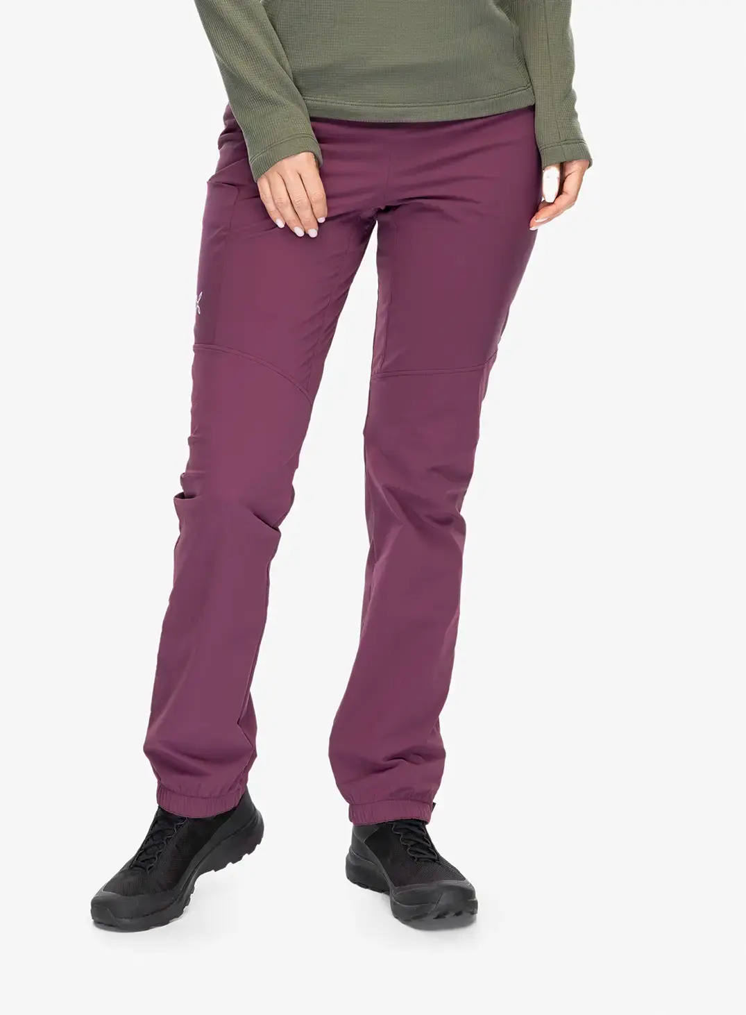 Ženske pohodniške hlače Montura Peak Pants - wine red/baton rouge