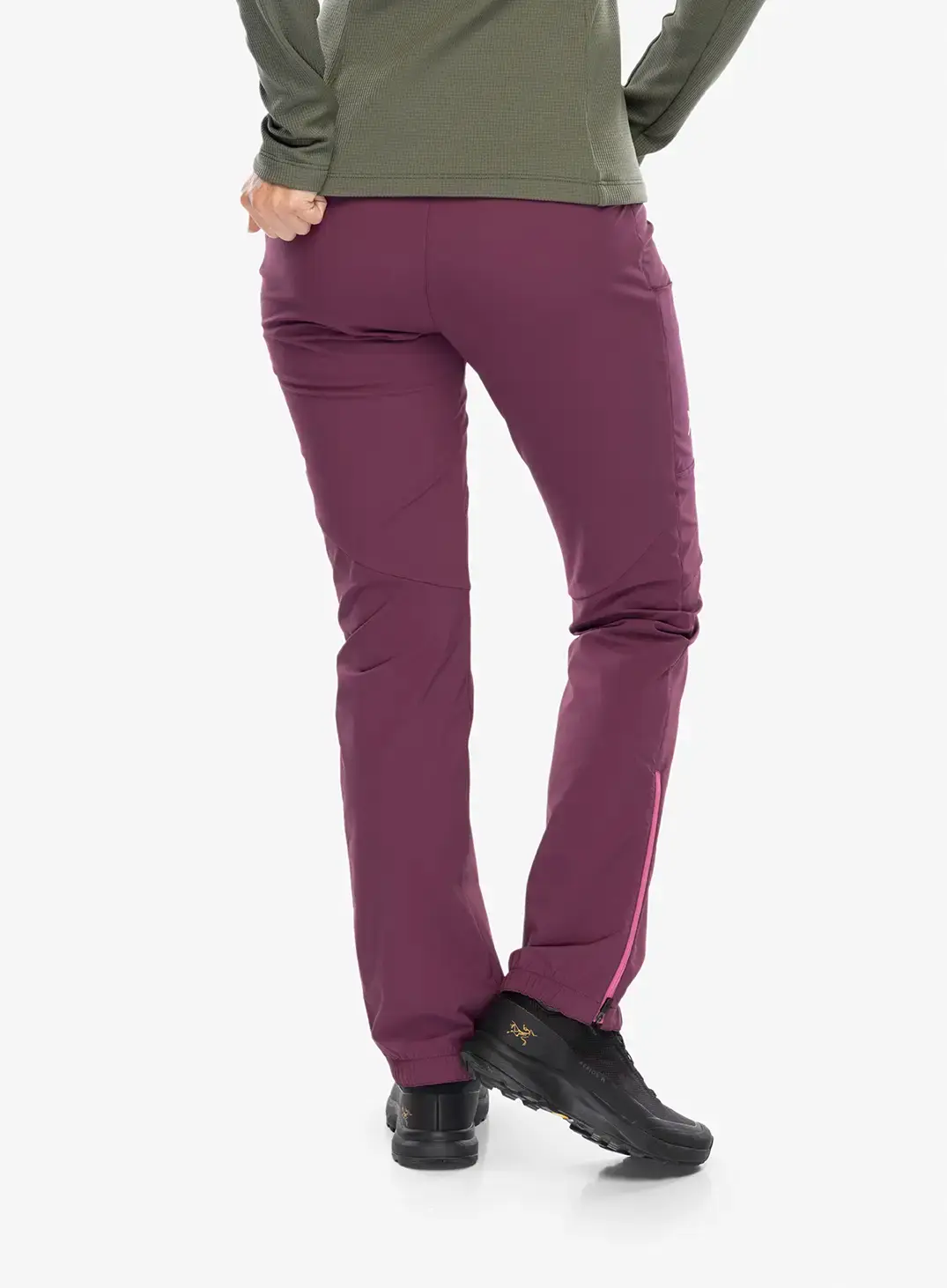 Ženske pohodniške hlače Montura Peak Pants - wine red/baton rouge