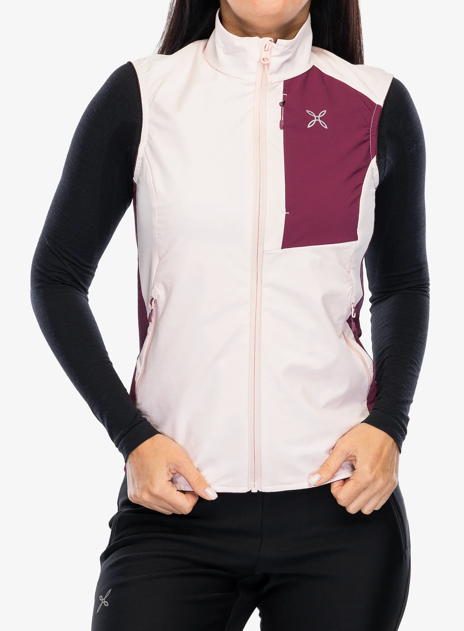 Ženski brezrokavnik Montura Peak Vest - light rose/wine red