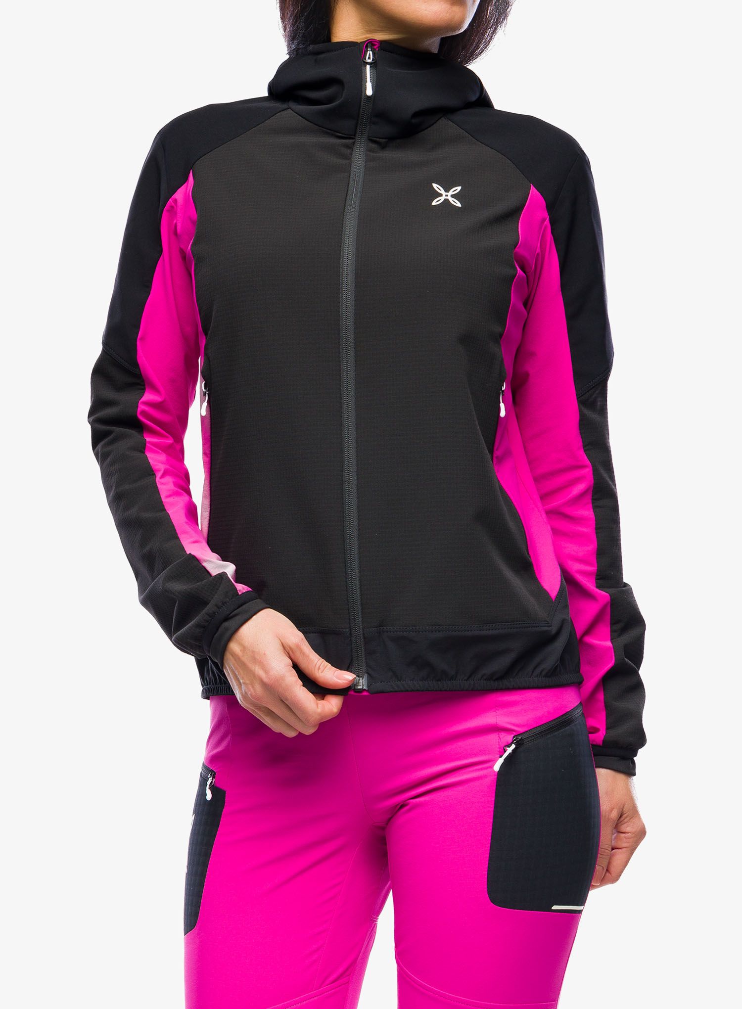 Ženska softshell jakna Montura Premium Wind Conf.Fit Jacket - black/intense violet