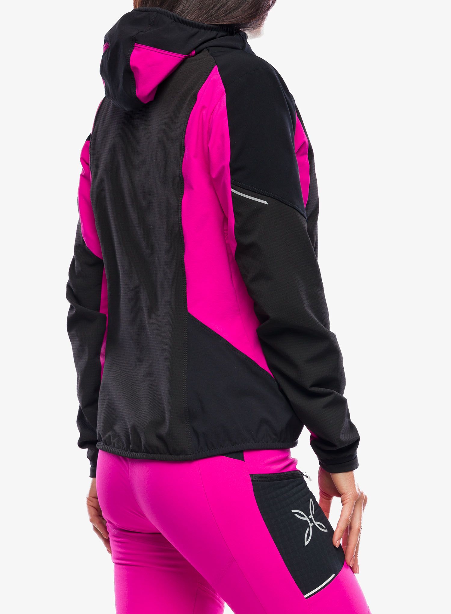 Ženska softshell jakna Montura Premium Wind Conf.Fit Jacket - black/intense violet