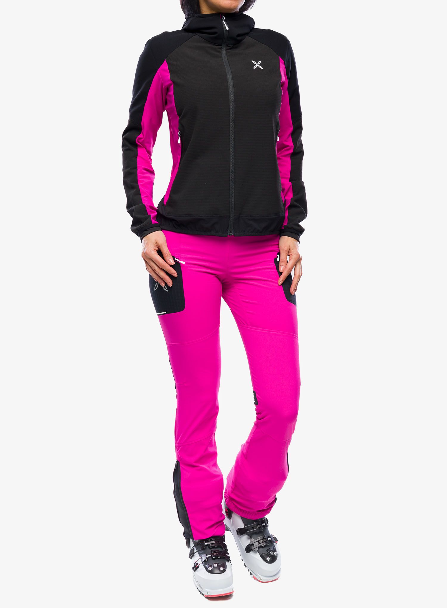 Ženska softshell jakna Montura Premium Wind Conf.Fit Jacket - black/intense violet