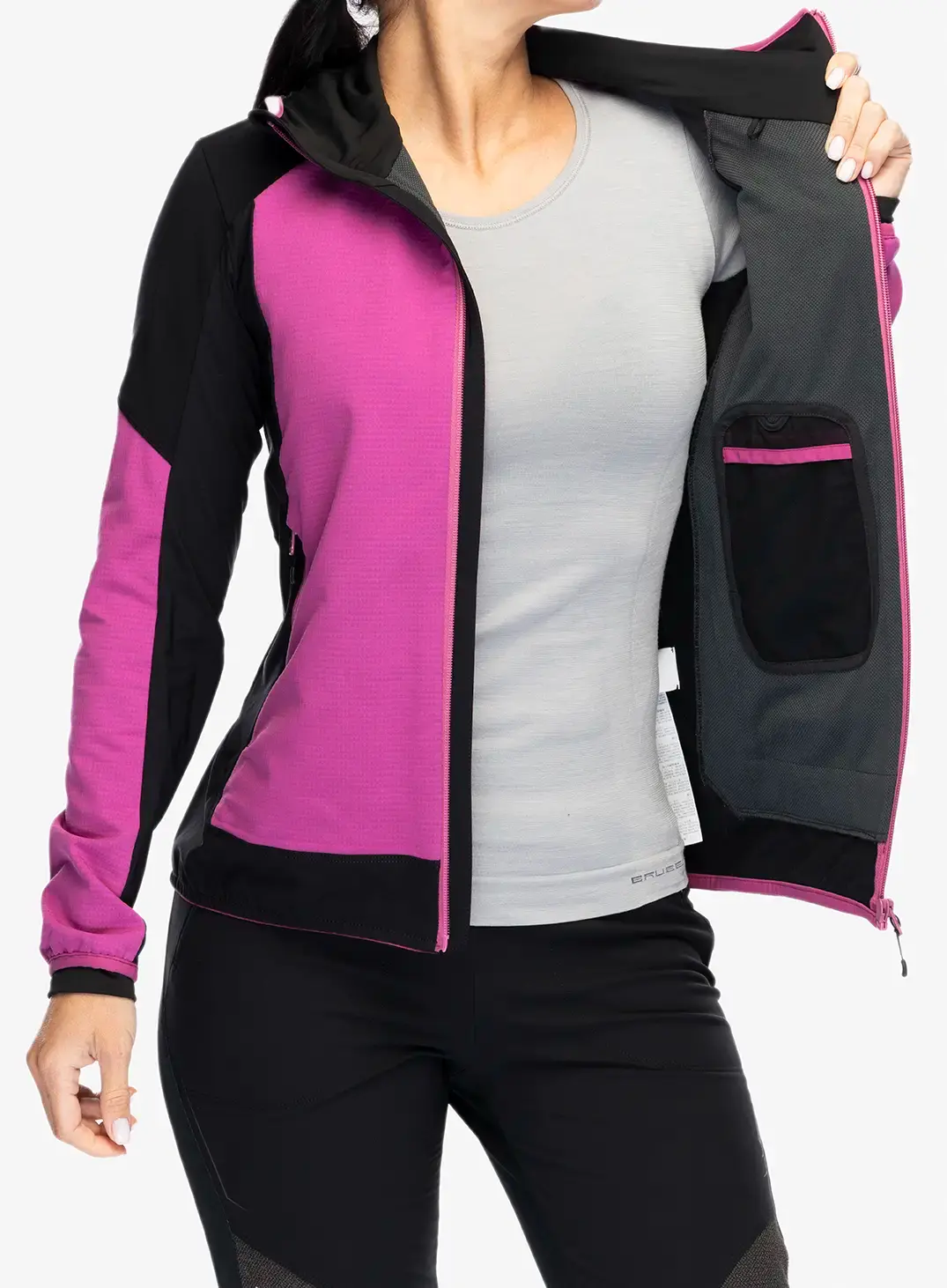 Ženska softshell jakna Montura Premium Wind Hoody Jacket - baton rouge