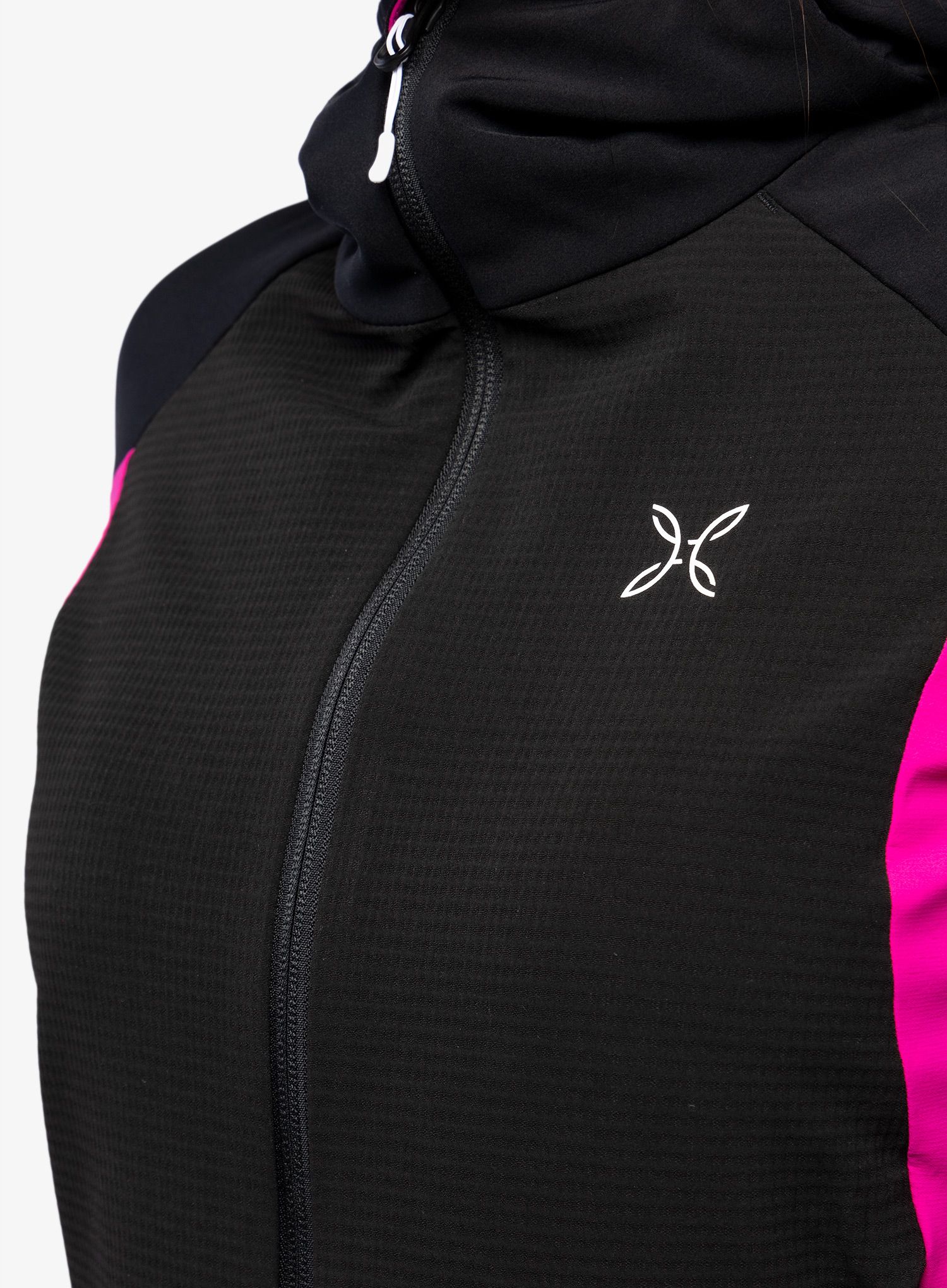 Ženska softshell jakna Montura Premium Wind Hoody Jacket - black/intense violet