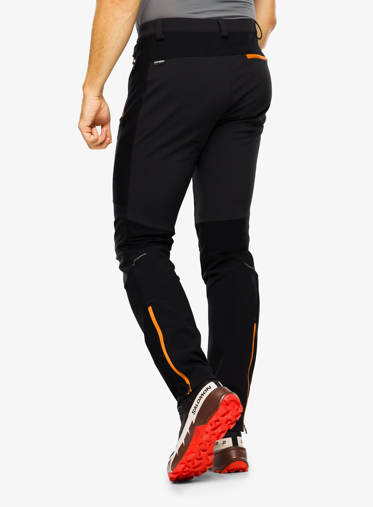 Softshell hlače Montura Presanella Pants - black/mandarine