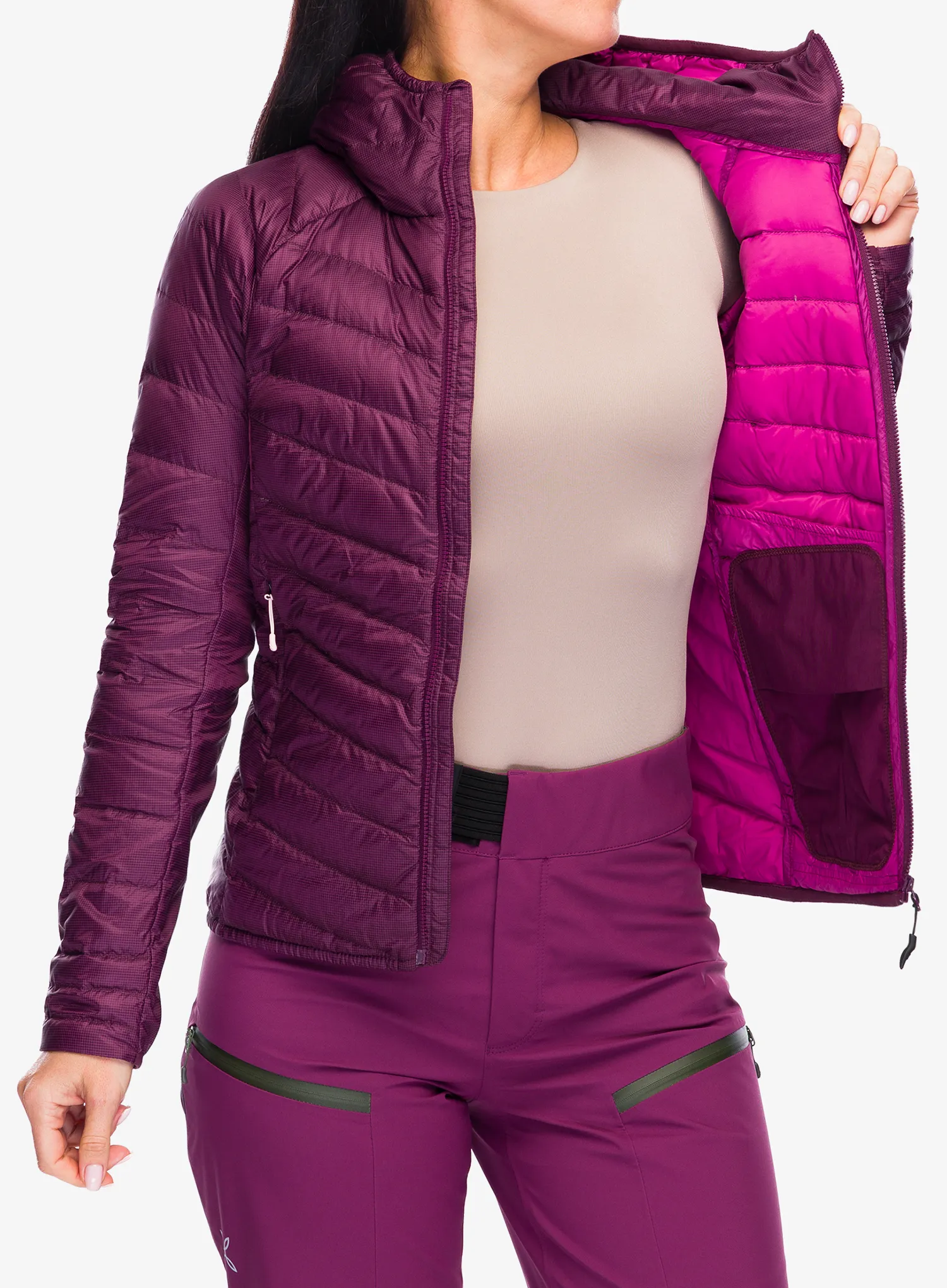 Ženska puhovka Montura Pure Duvet - wine red/baton rouge