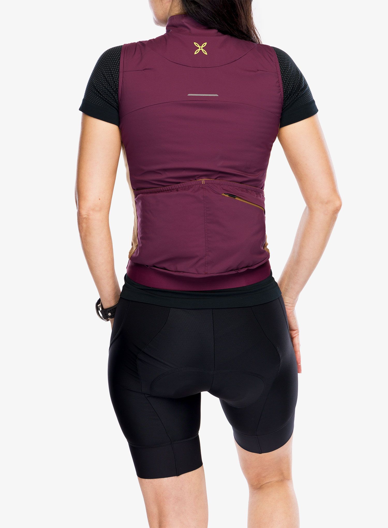 Ženski kolesarski brezrokavnik Montura Rando Cycling Alpha Vest - wine red/camel