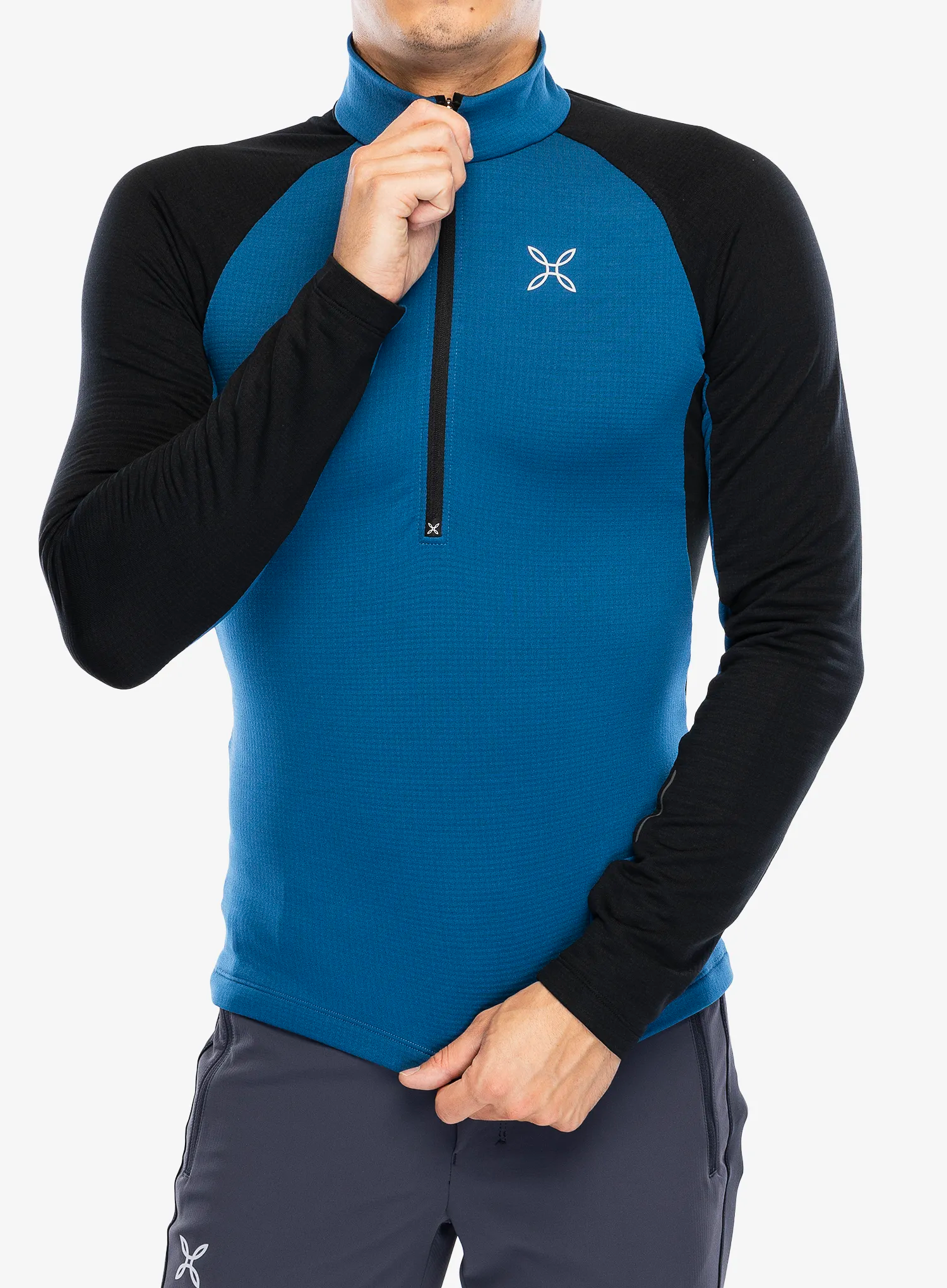 Puloverji brez kapuce Montura Run Soft Zip Maglia - deep blue