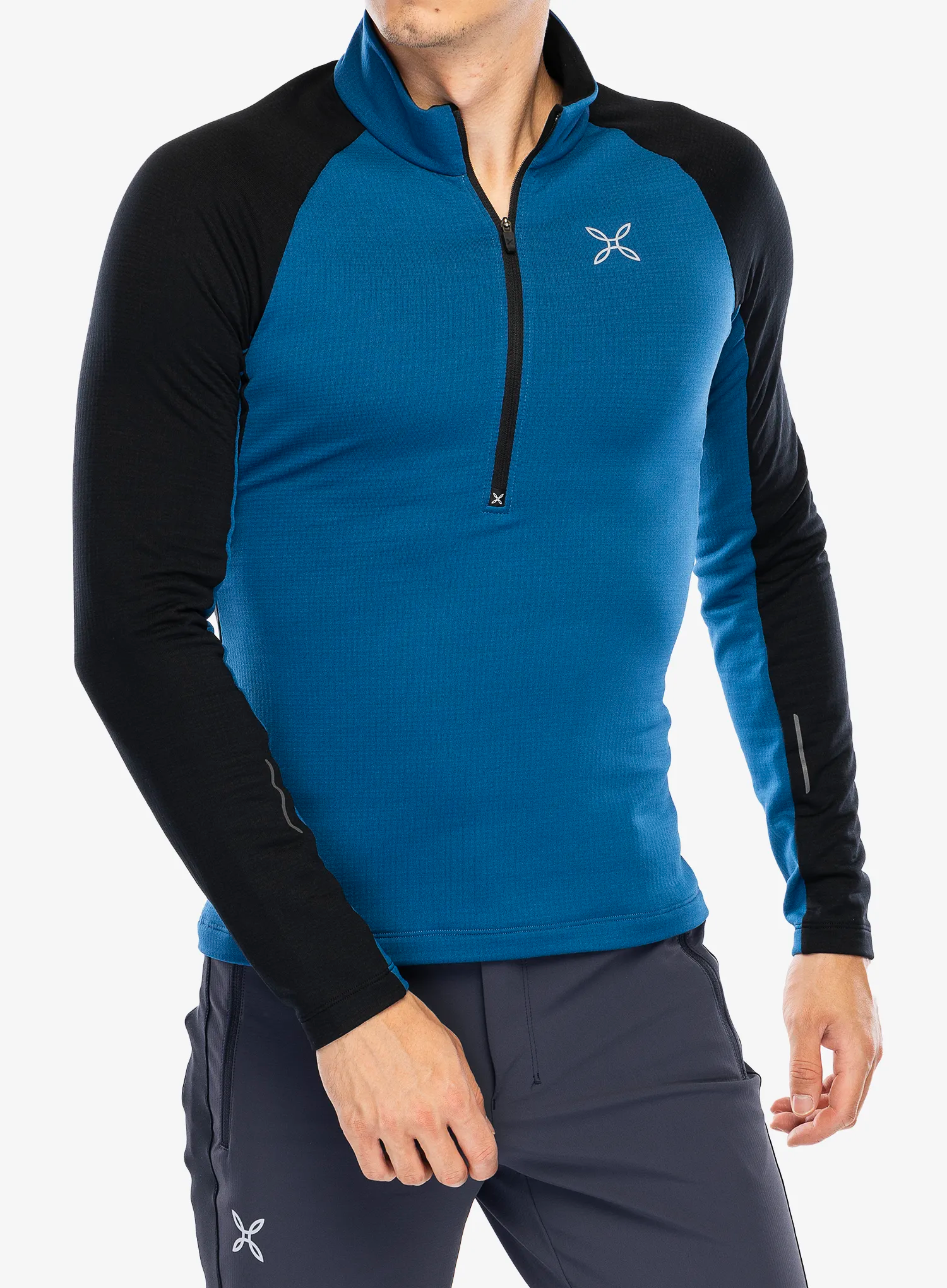 Puloverji brez kapuce Montura Run Soft Zip Maglia - deep blue