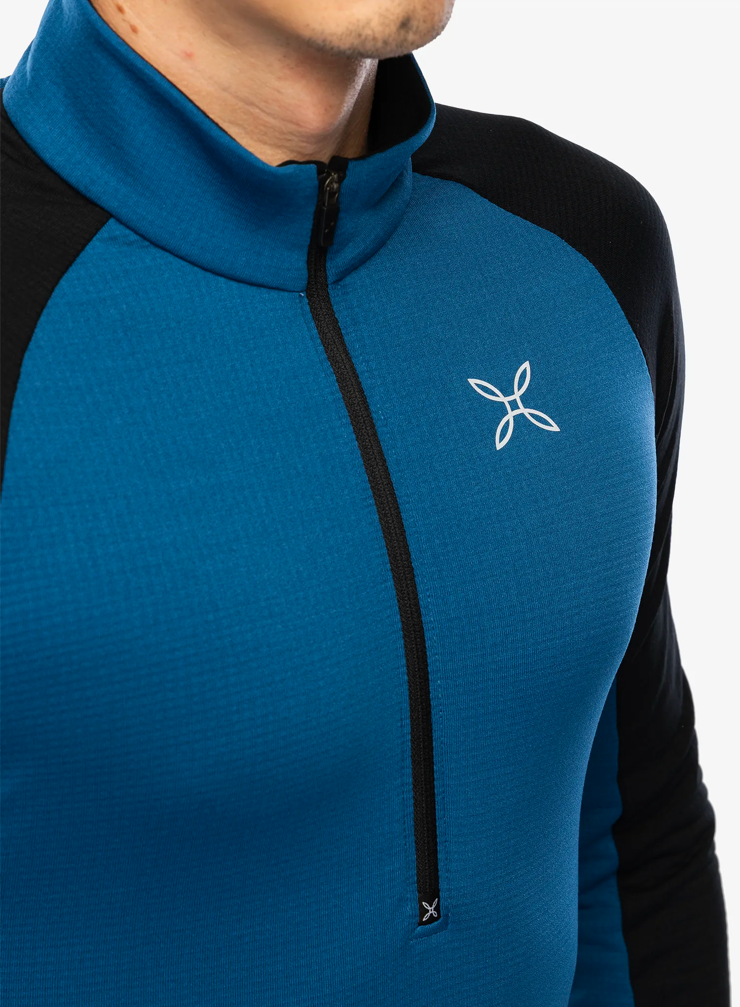 Puloverji brez kapuce Montura Run Soft Zip Maglia - deep blue
