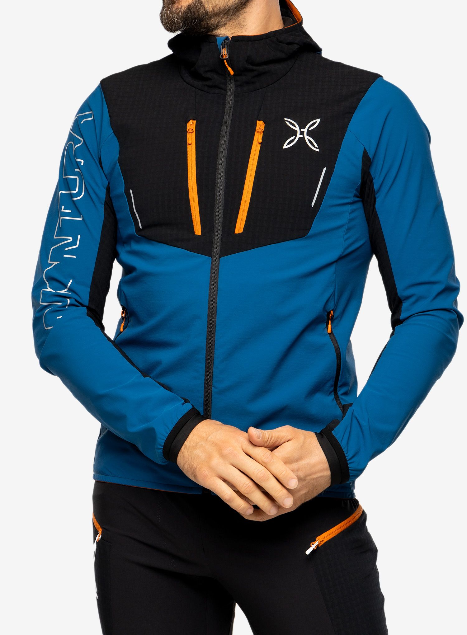 Jakna za turno smučanje Montura Ski Style Hooded Jacket - deep blue/mandarine