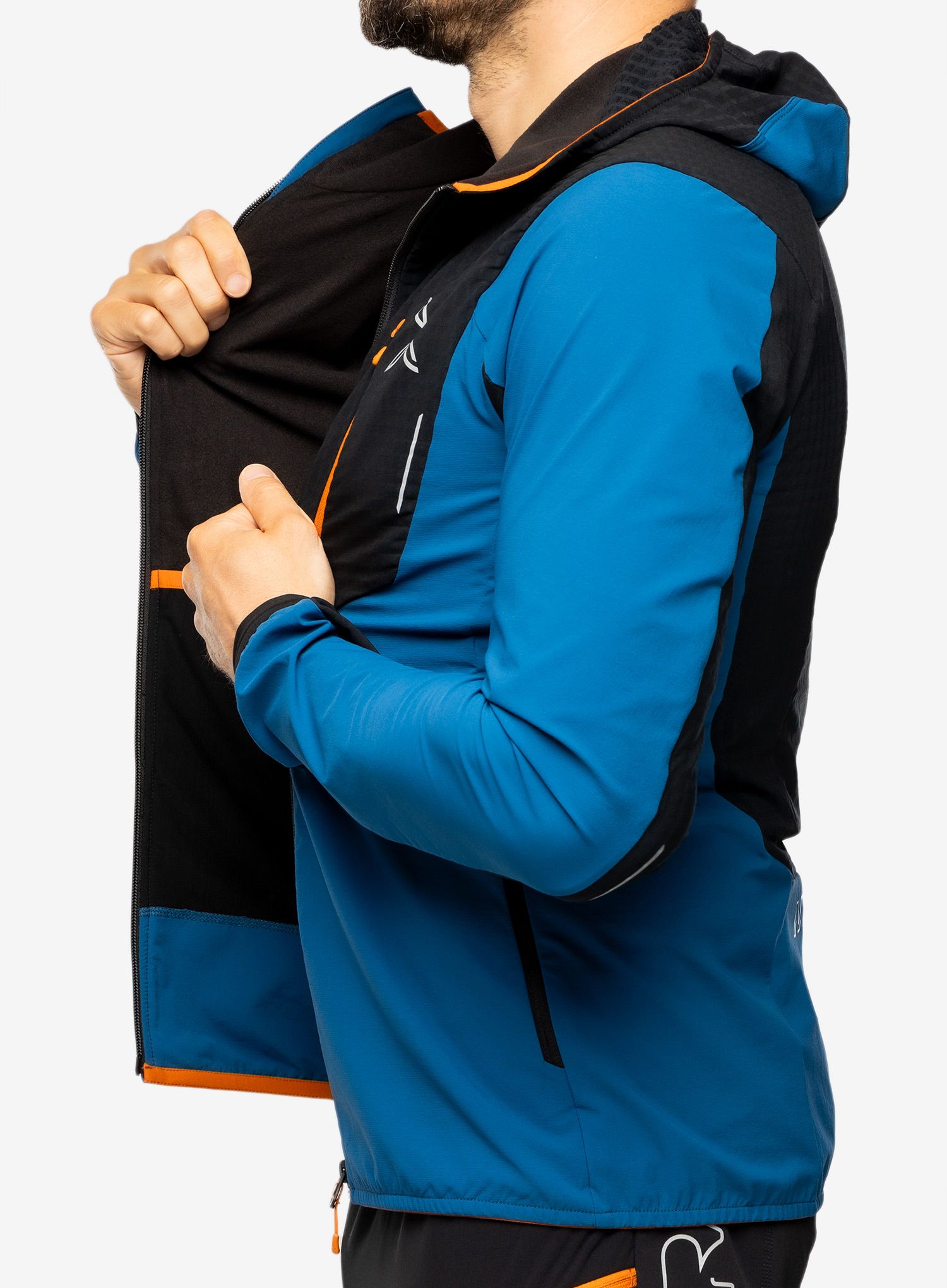 Jakna za turno smučanje Montura Ski Style Hooded Jacket - deep blue/mandarine