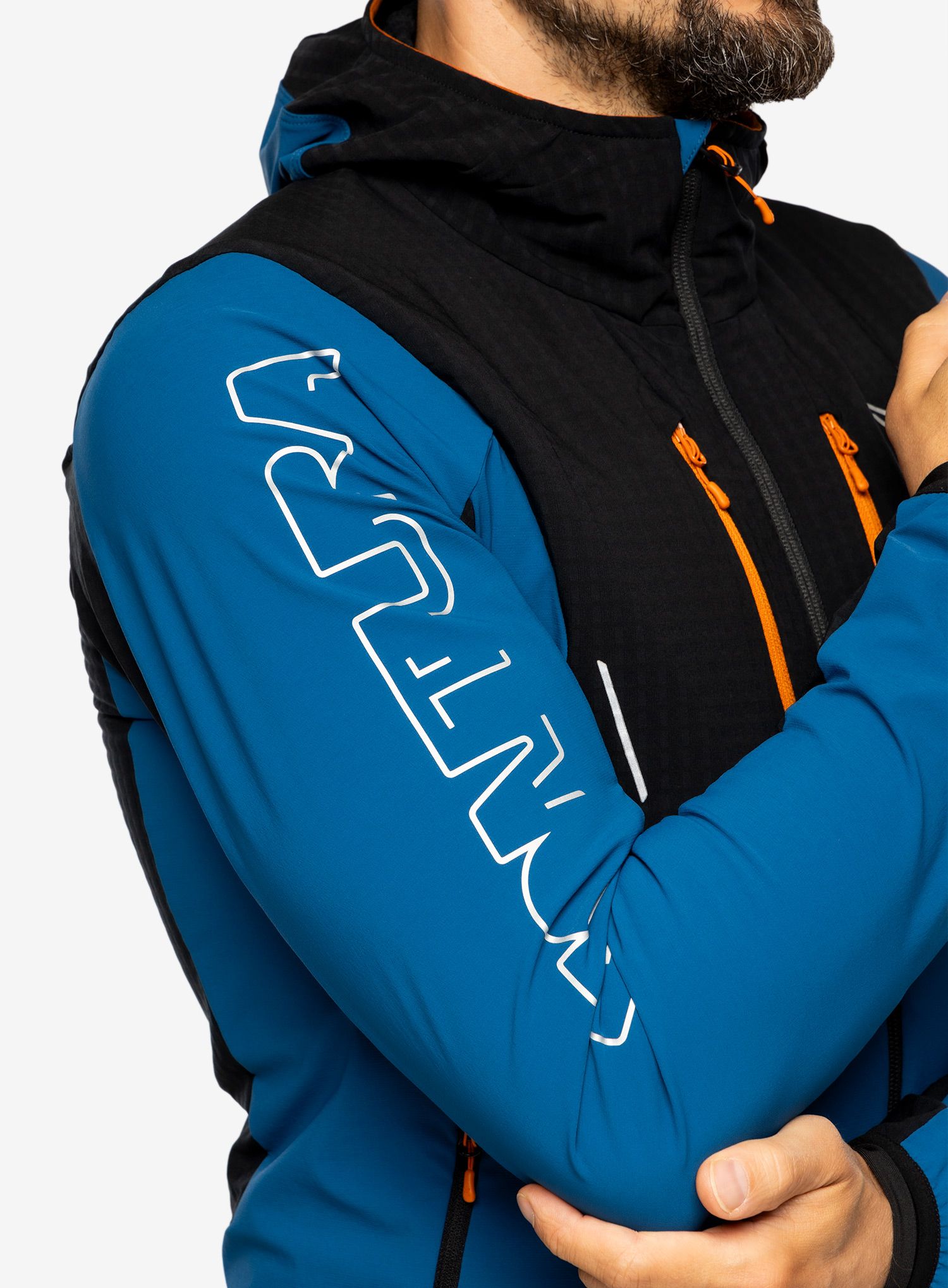 Jakna za turno smučanje Montura Ski Style Hooded Jacket - deep blue/mandarine
