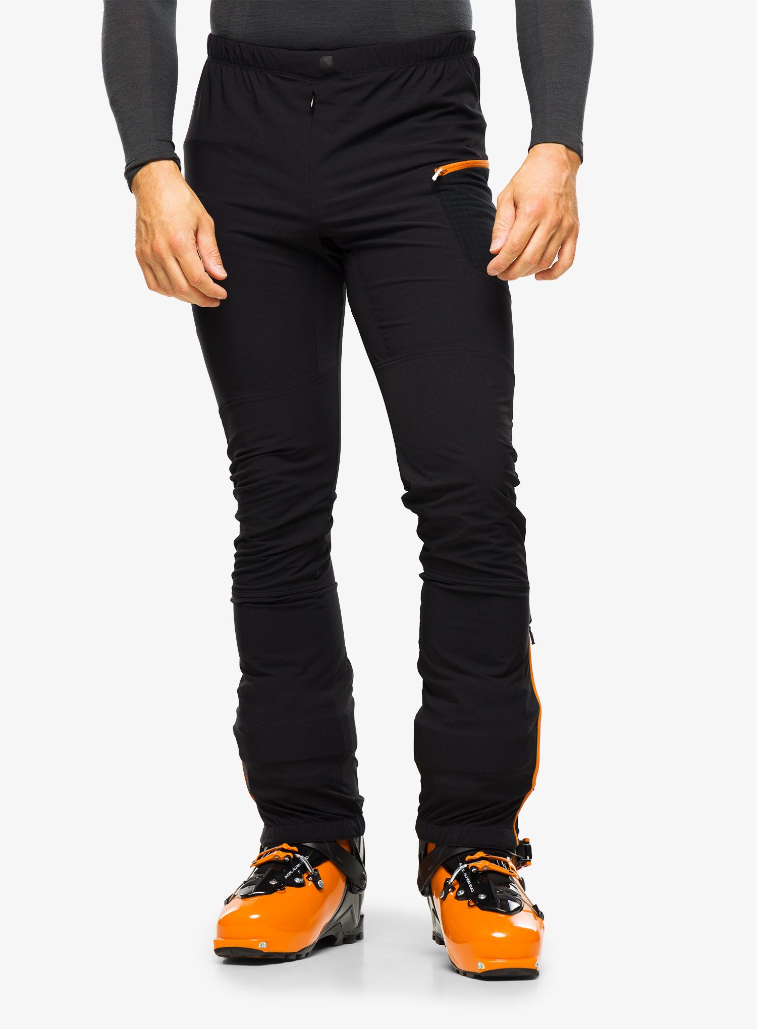 Hlače za turno smučanje Montura Ski Style Pants - black/mandarine