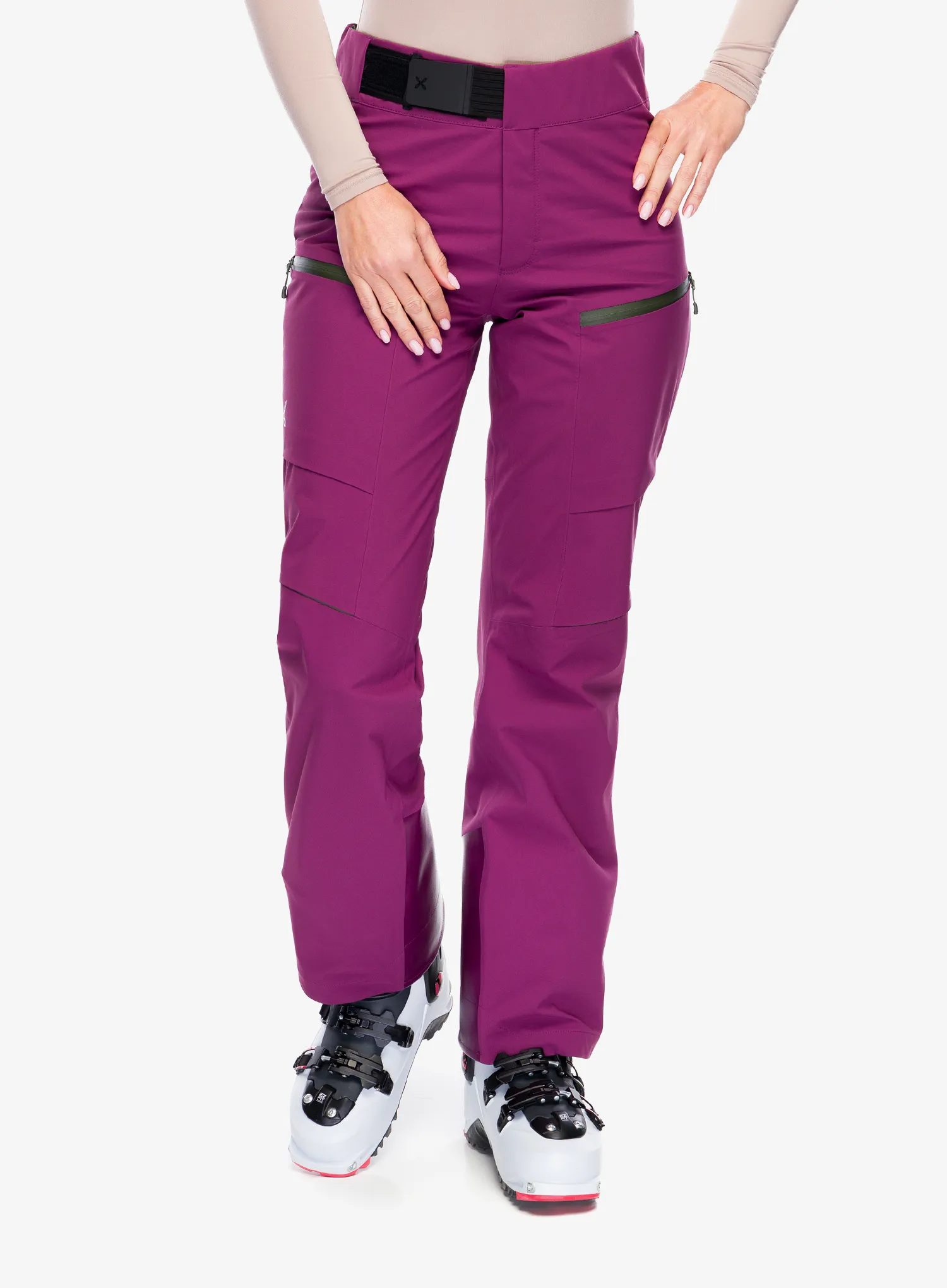 Ženske hlače za turno smučanje Montura Sky Wild 2 Pants - wine red/sage green