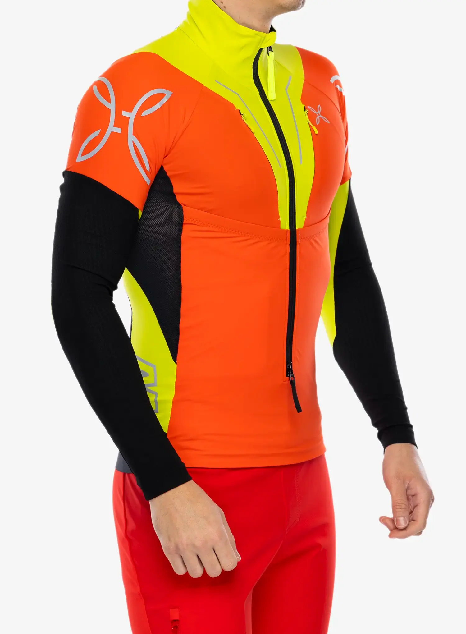 Puloverji brez kapuce Montura Slick 2 Maglia - orange/lime green