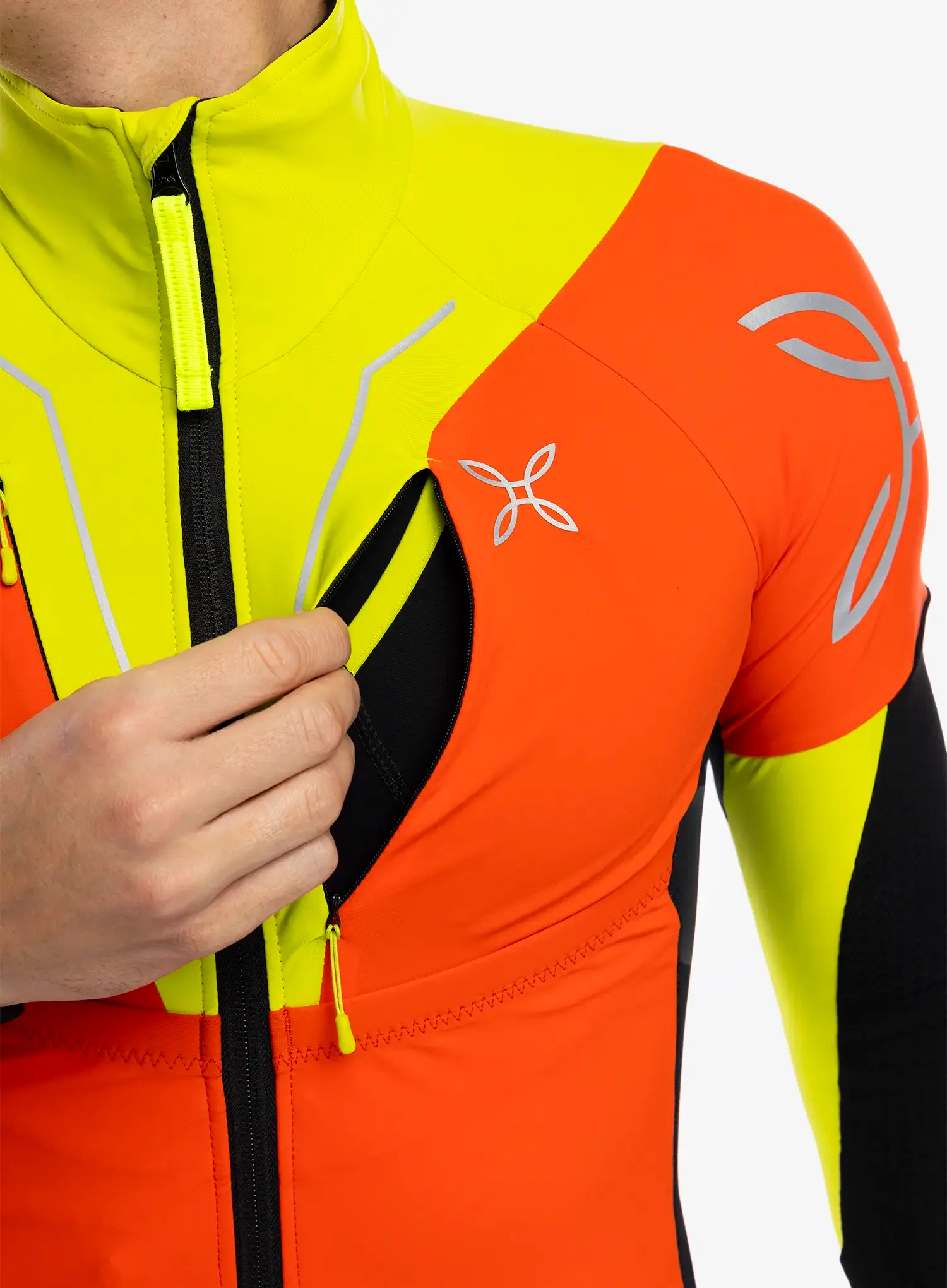 Puloverji brez kapuce Montura Slick 2 Maglia - orange/lime green