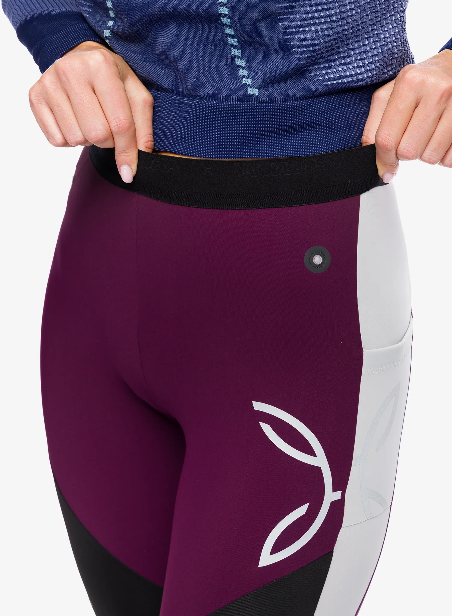 Ženske gamaše Montura Slick 2 Pants - wine red/quiet grey