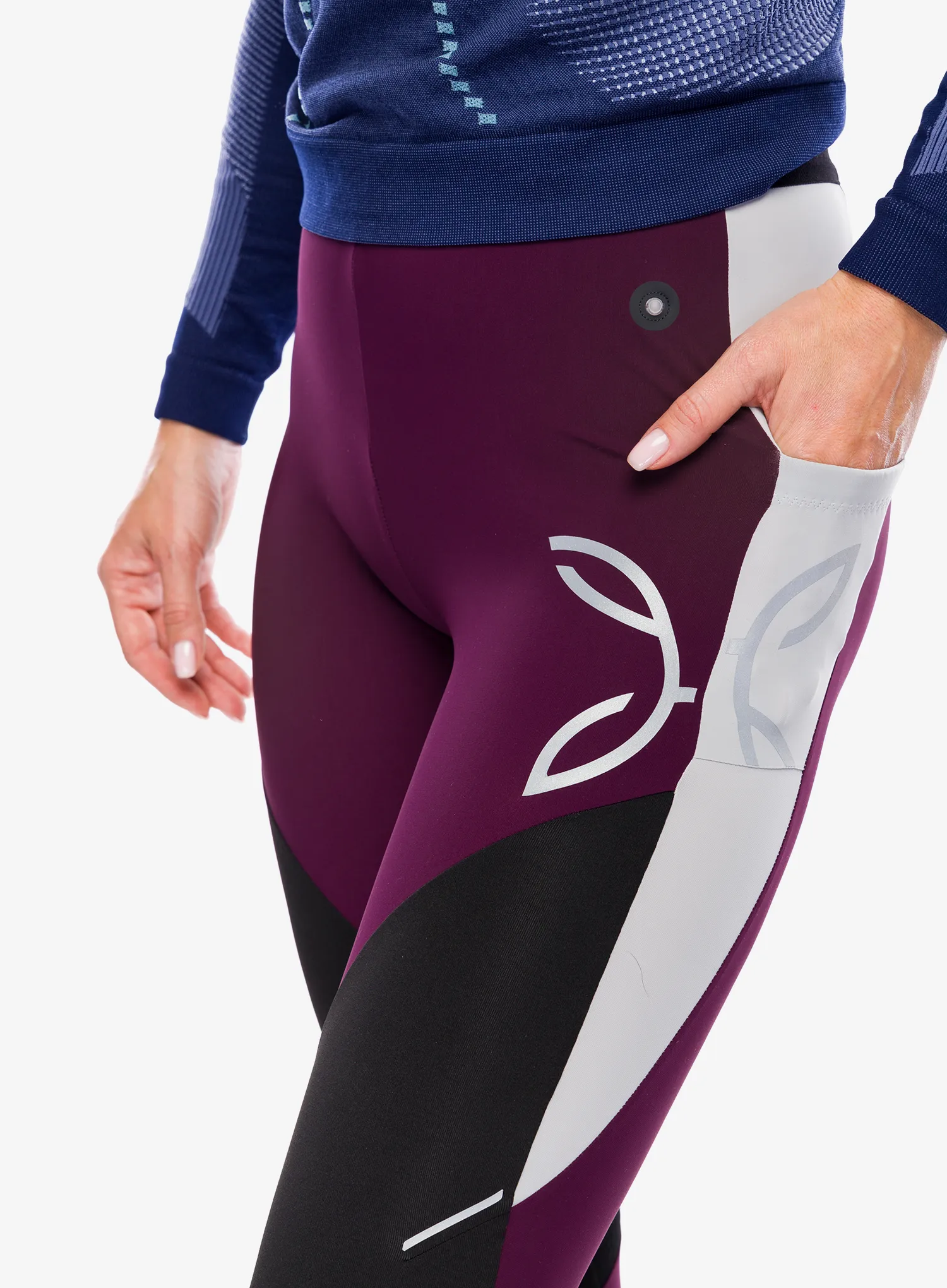 Ženske gamaše Montura Slick 2 Pants - wine red/quiet grey