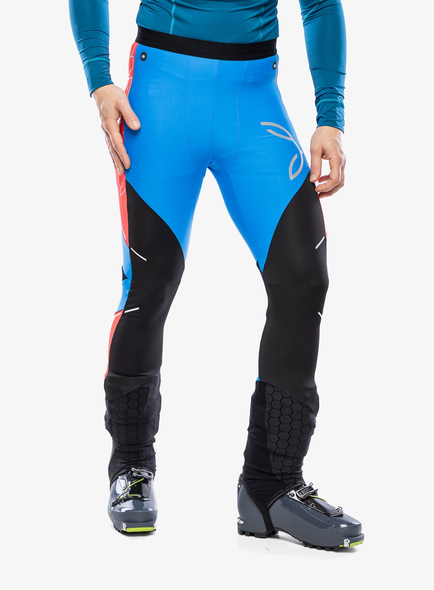 Hlače za turno smučanje Montura Slick Pants - bright blue/power red