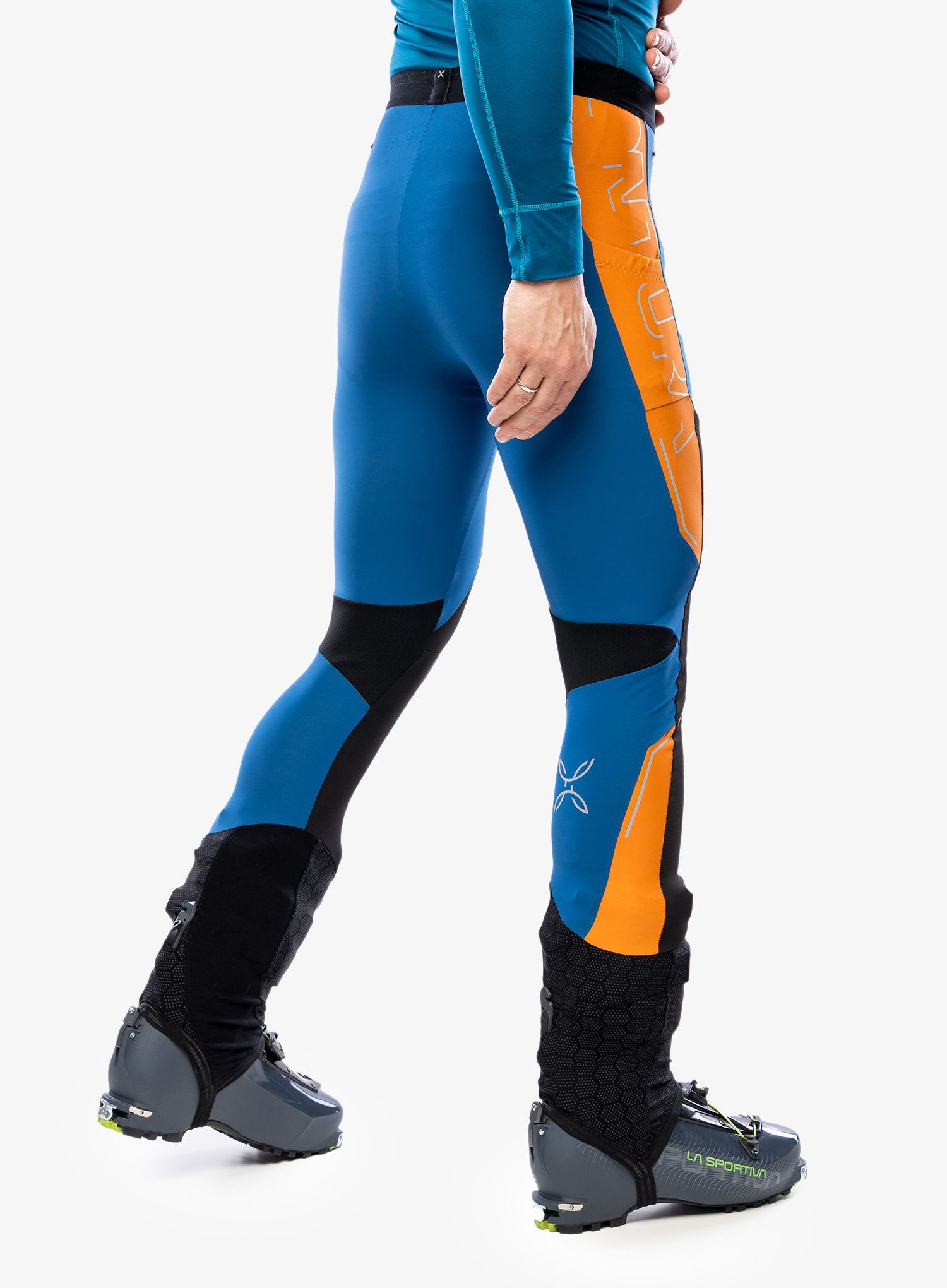 Hlače za turno smučanje Montura Slick Pants - deep blue/mandarine