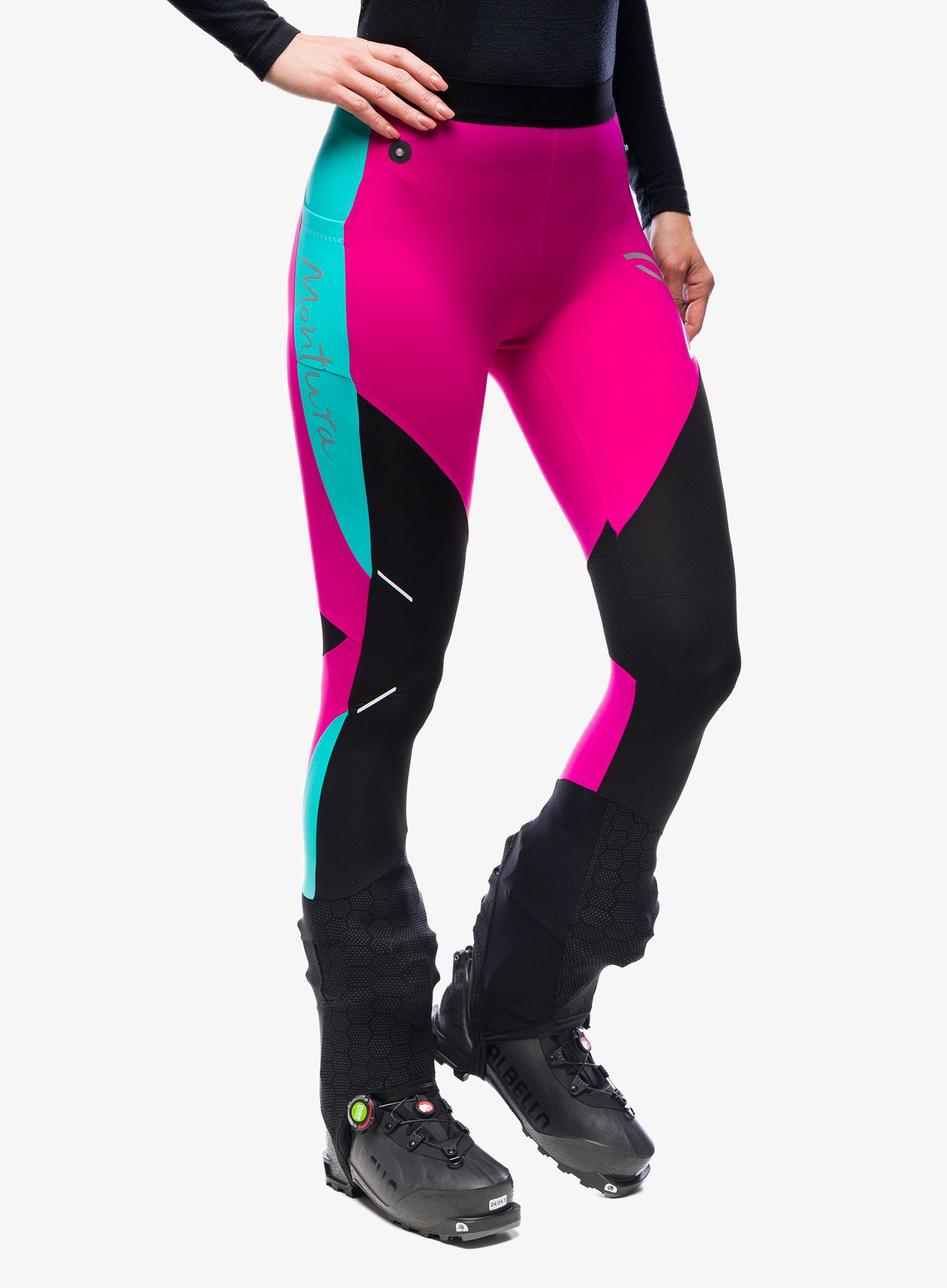 Ženske turno smučarske hlače Montura Slick Pants - intense violet/light blue