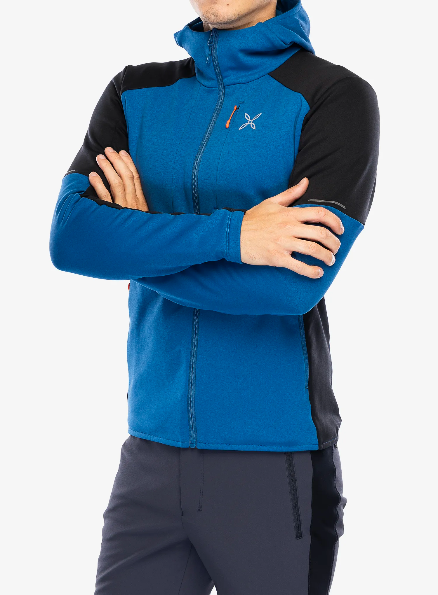 Jopica na zadrgo Montura Smooth Maglia - deep blue/orange